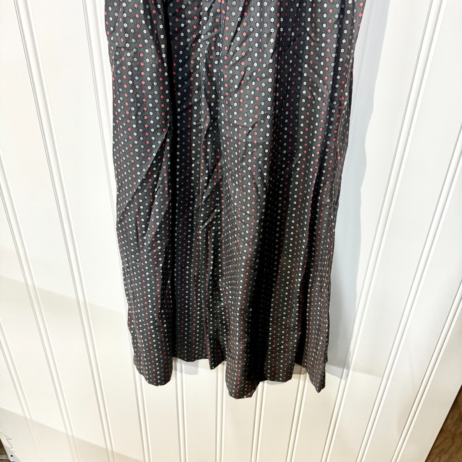 Vintage Dress Size Medium Cottage 50s Button Down Maxi