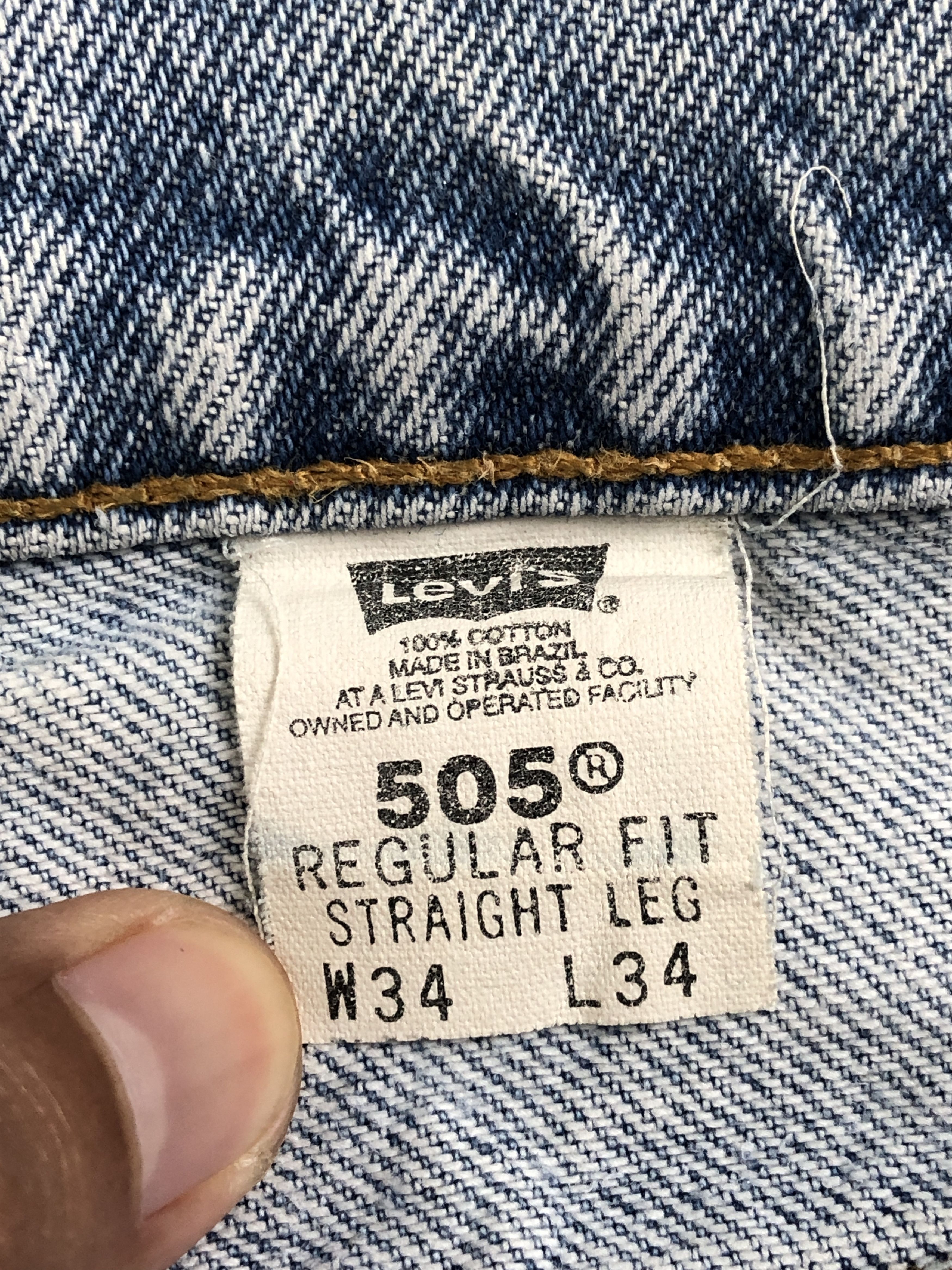 Levi's Vintage 90s Levi's 505 Orange Tabs Jeans DP2522 Size US 32 / EU 48 - 7 Thumbnail