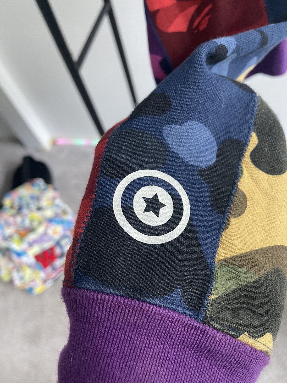 Bape Bape multi camo shark hoodie Size US L / EU 52-54 / 3 - 8 Thumbnail