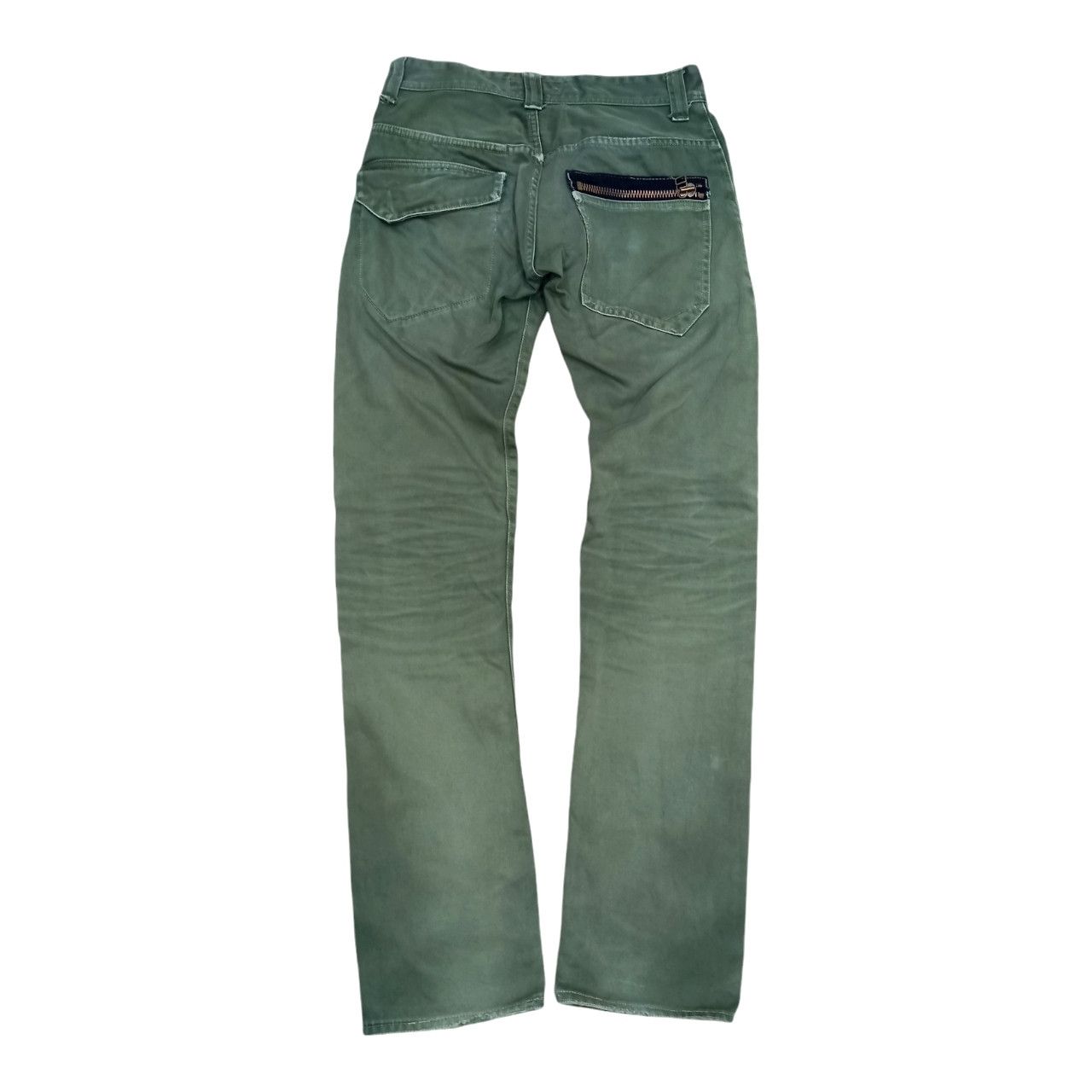 Johnbull Rare John Bull Kojima Japan No. 51-0619 Military Green Denim Size US 31 - 1 Thumbnail