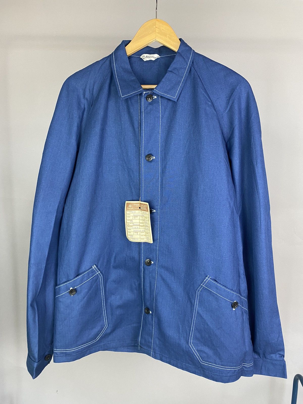 Le Laboureur × Vintage Otavan Vintage Work Jacket –Deadstock Blue – Made in Finland Size US L / EU 52-54 / 3 - 1 Thumbnail