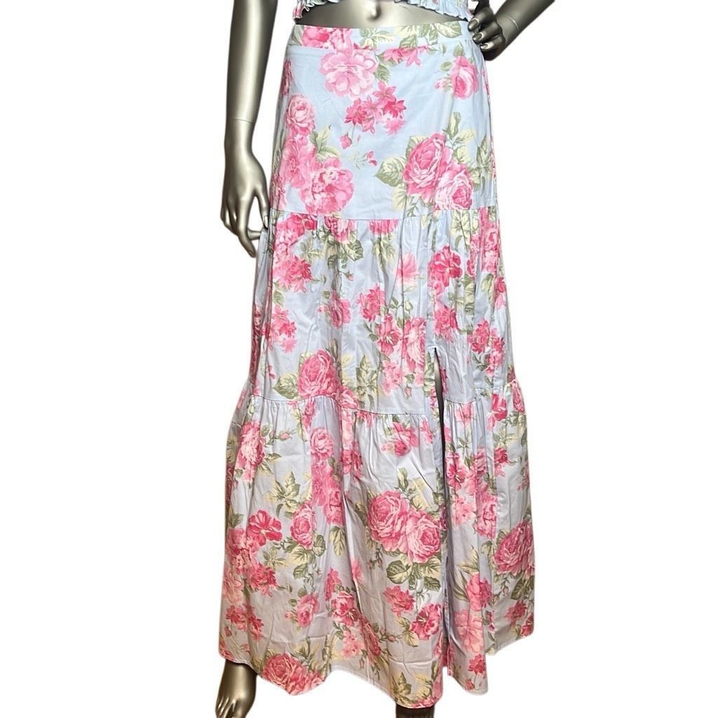 Other NWT WAYF Smock Tube Top and Maxi Tiered Skit Set Floral (011) Size XS / US 0-2 / IT 36-38 - 3 Thumbnail