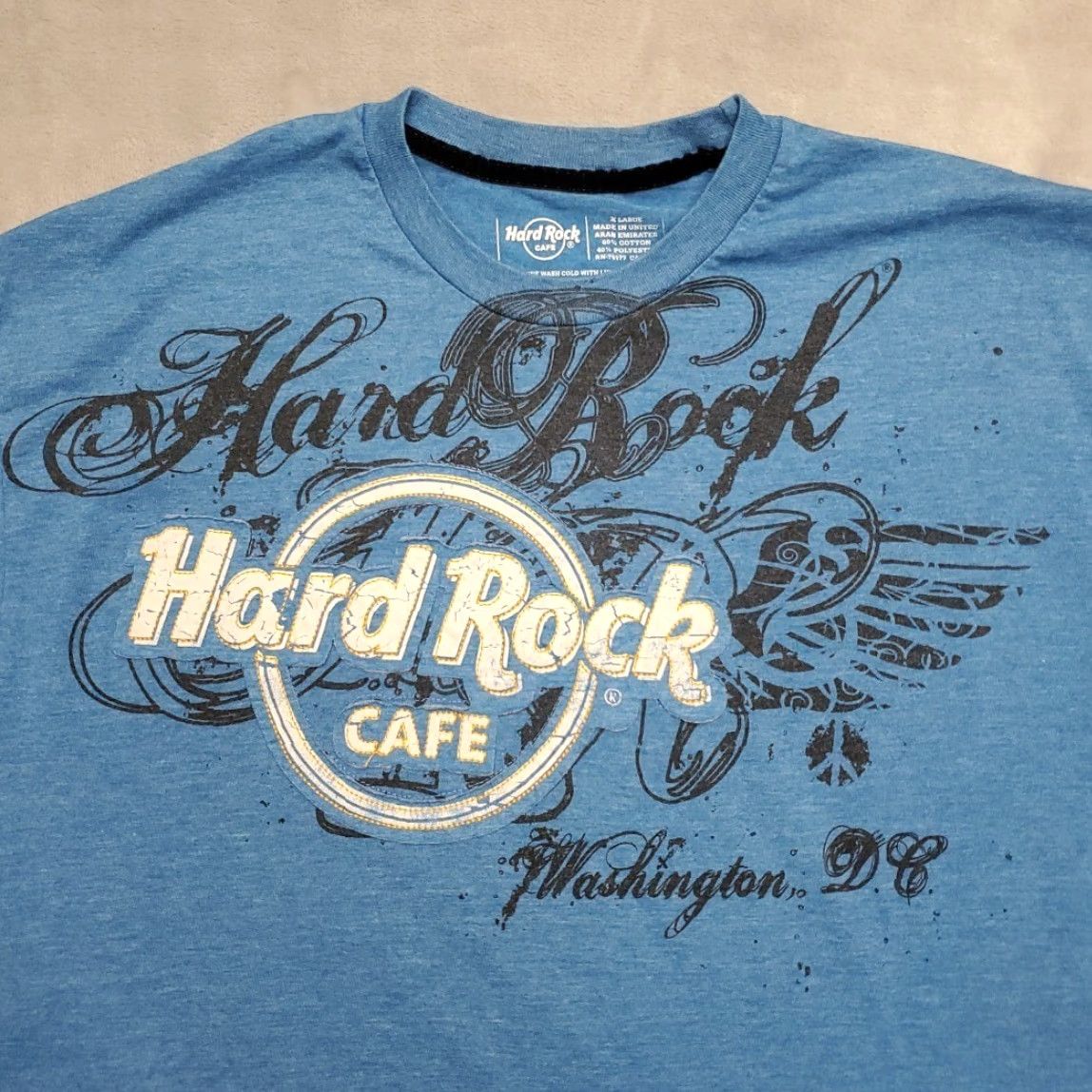 Hard Rock Cafe Hard Rock Cafe T-Shirt Washington DC Blue Short Sleeve XL Adults Unisex Graphic Print Retro Crew Neck Size XL / US 12-14 / IT 48-50 - 2 Thumbnail