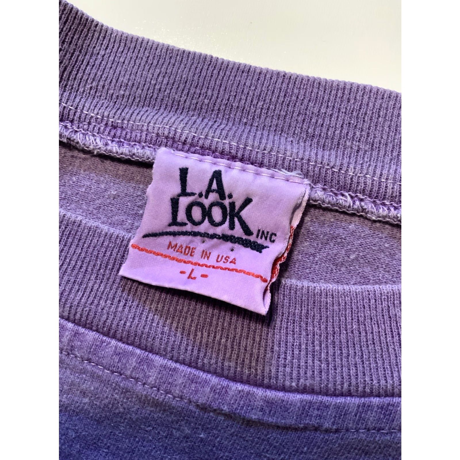 Vintage VINTAGE Kool Katz Purple Heavy Cotton Crewneck T-Shirt Sz. L Paw Puff Print 90s Made In USA Mens/Womens Size US L / EU 52-54 / 3 - 6 Thumbnail