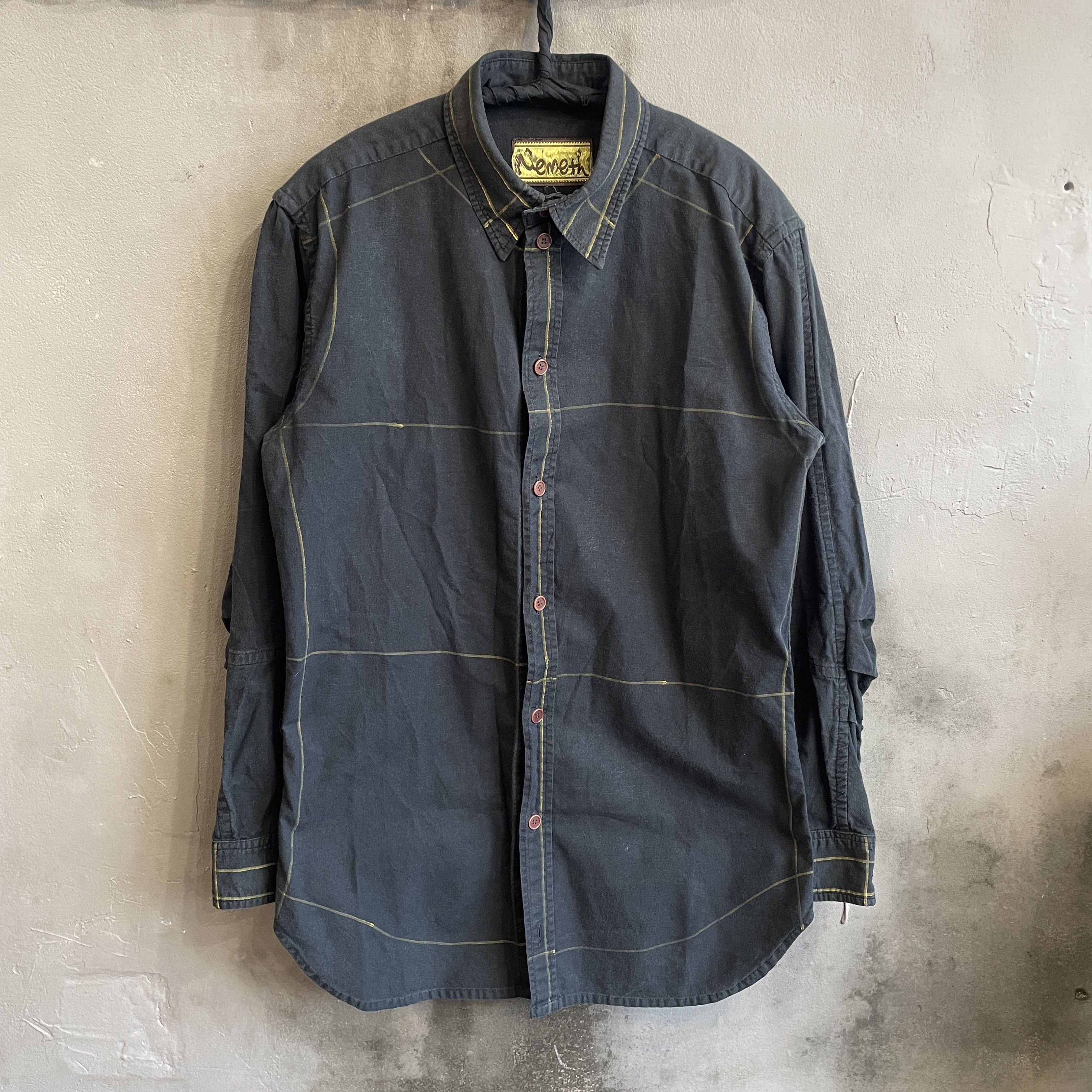 NEMETH Hand-Drawn Stitch Line Printed Shirt