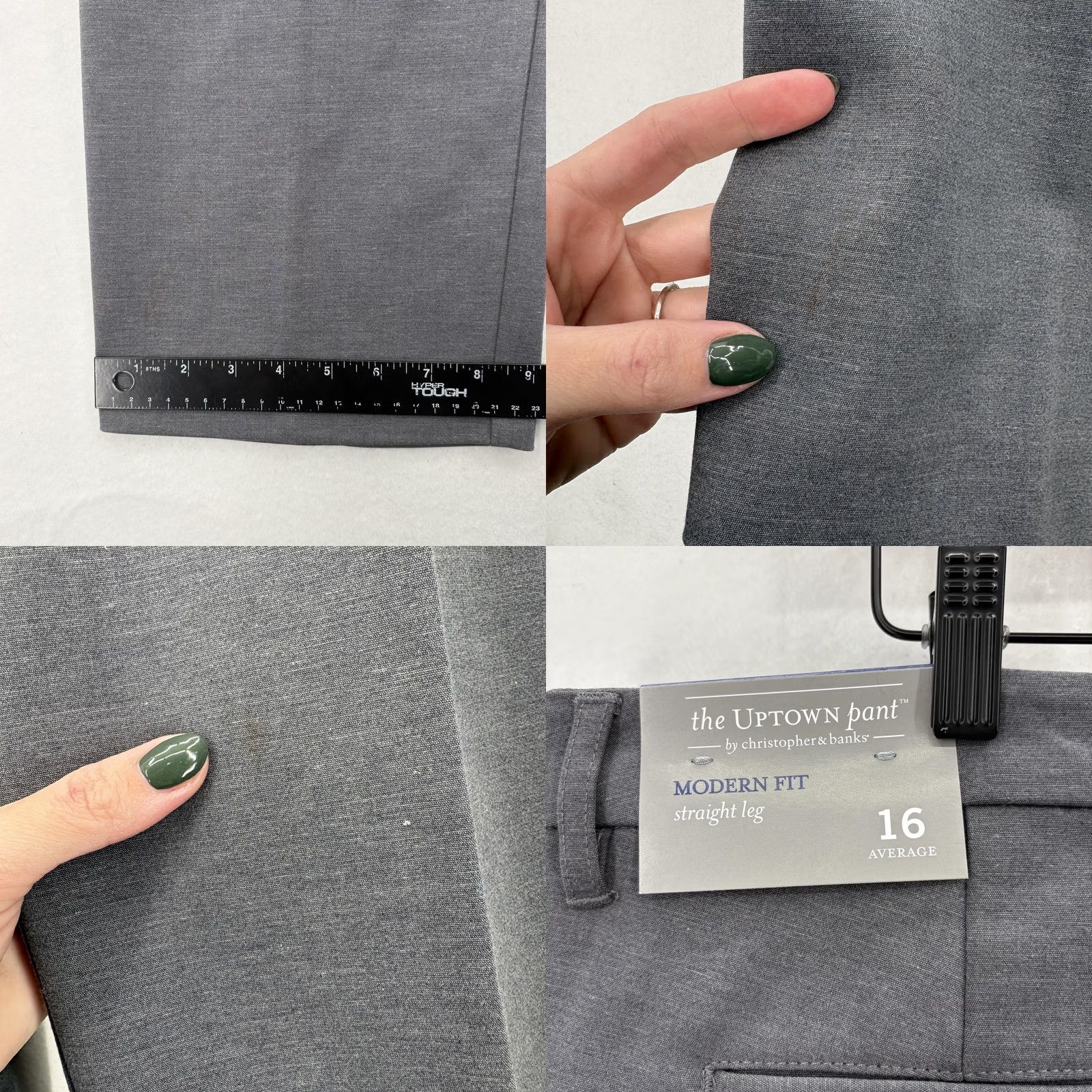 Vintage Christopher & Banks Pants Womens 16 Gray Dress Pants Straight Leg Size 38" / US 16 / IT 52 - 9 Thumbnail