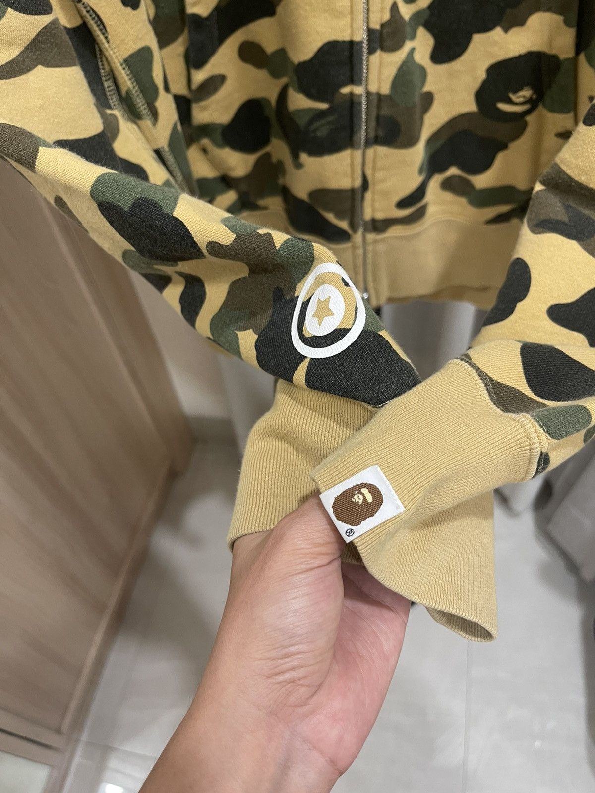 Bape BAPE WGM 1st Yellow Camo Shark Full Zip Hoodie Size US XL / EU 56 / 4 - 3 Thumbnail