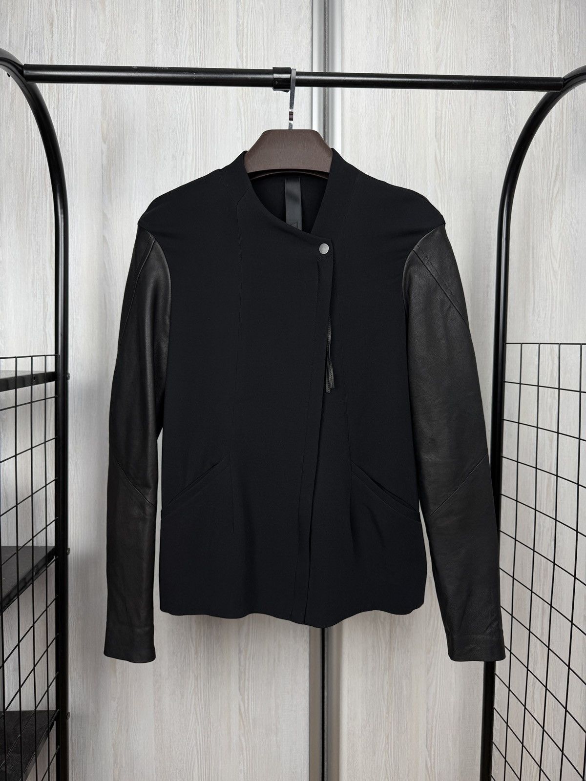 Ilaria Nistri Ilaria Nistri avant garde leather sleeves black jacket Italy Size S / US 4 / IT 40 - 2 Thumbnail