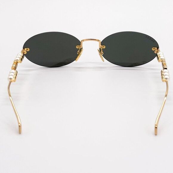 Gucci NEW GUCCI SUNGLASSES GOLD WOMEN OVAL EYEWEAR GUCCI GG1922S 0 Size ONE SIZE - 8 Thumbnail