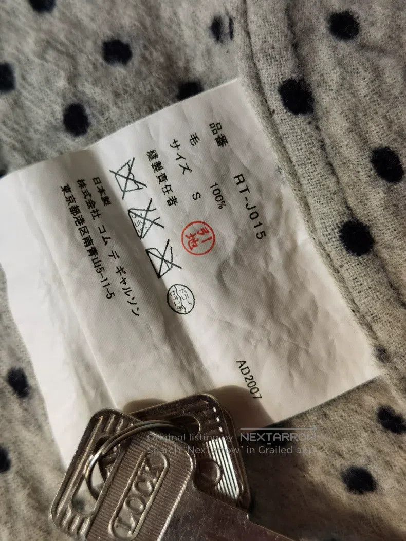 Comme des Garcons Comme des Garcons Black and blue polka dot wool coat Size S / US 4 / IT 40 - 3 Thumbnail