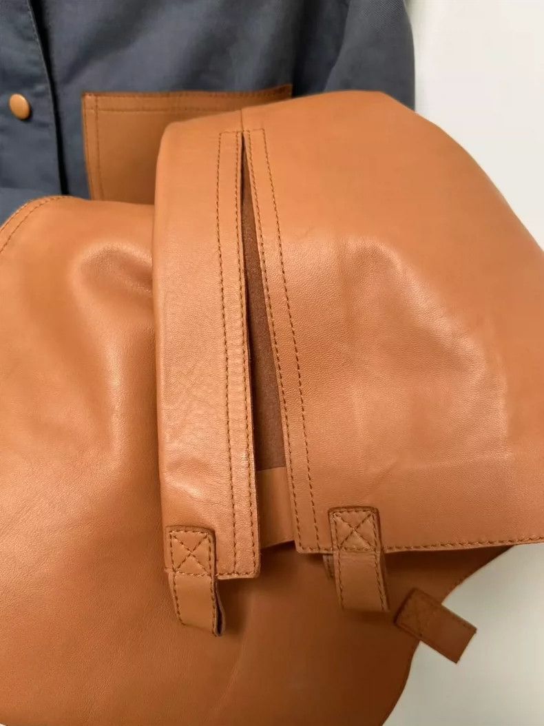 Loewe LOEWE Short Jacket with Leather Patch Logo and Leather Sle Size XS / US 0-2 / IT 36-38 - 6 Thumbnail