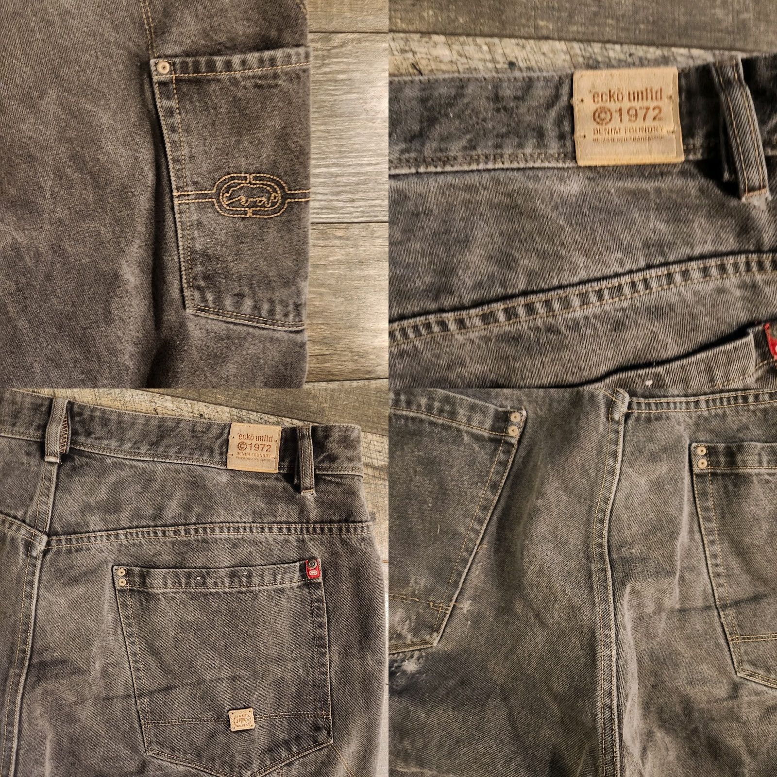 Ecko Unltd. VINTAGE Ecko Unltd Carpenter Jeans Men's 42x33 Black Distressed Baggy Y2K Straight Jeans Mens Size 42 Black Distressed Baggy Cell Size US 42 / EU 58 - 10 Thumbnail