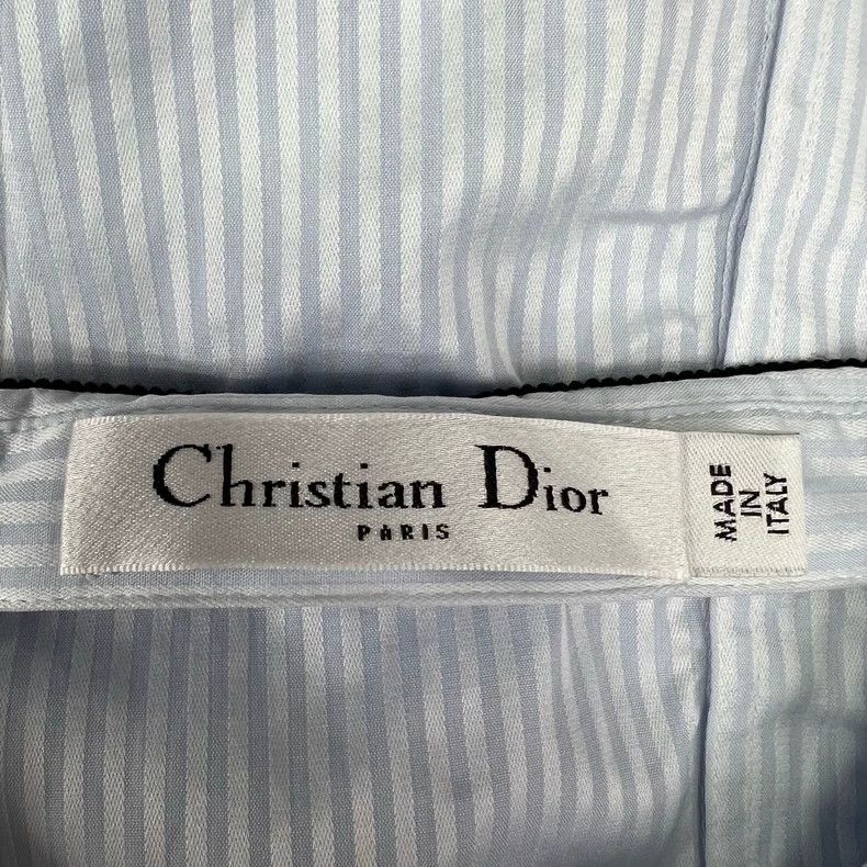 Dior Dior Blue irregular Polo collar striped dress Size XS / US 0-2 / IT 36-38 - 5 Thumbnail