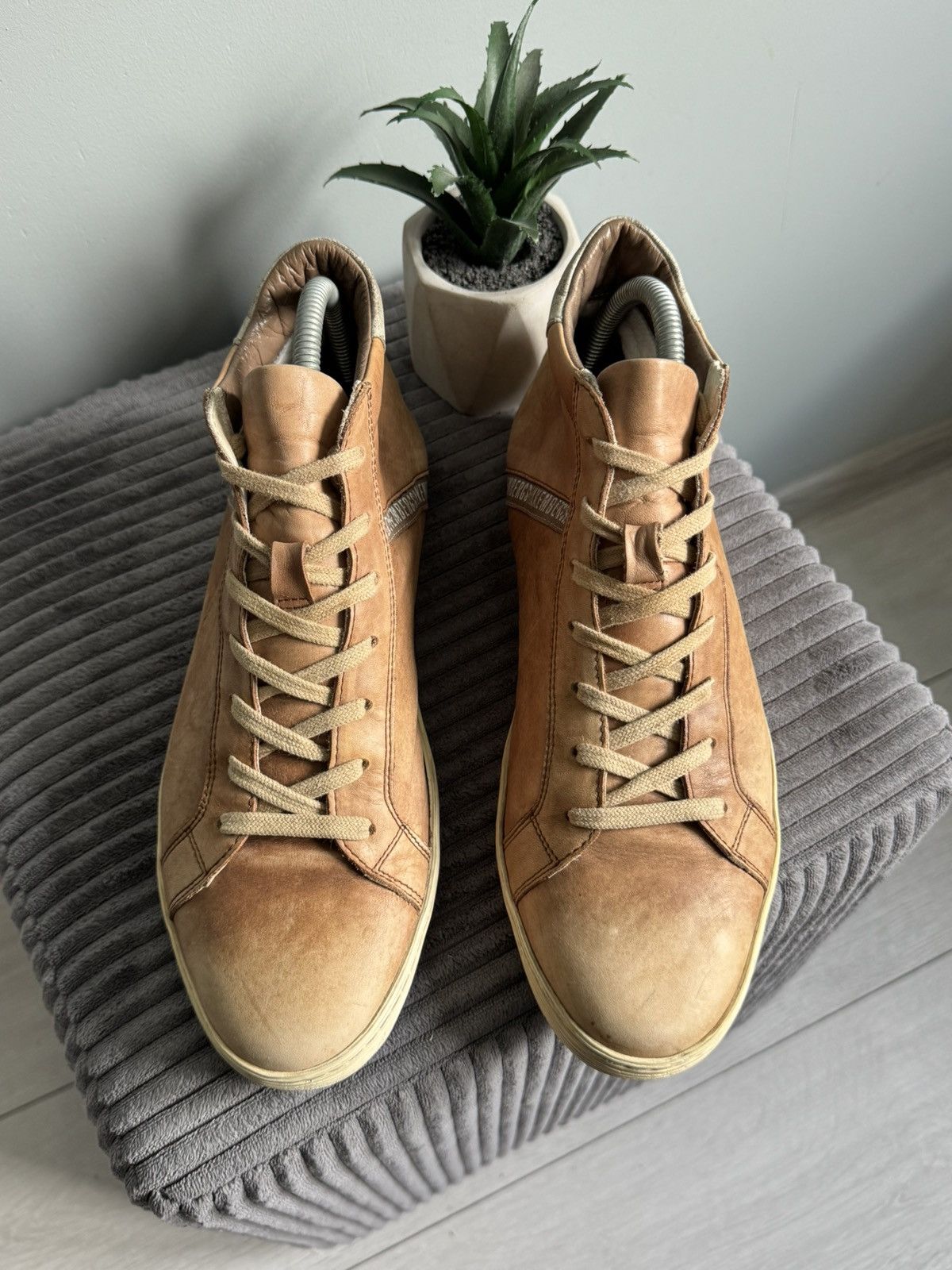 Dirk Bikkembergs Vintage Dirk Bikkembergs Leather High Top Sneakers Size US 8 / EU 41 - 8 Thumbnail