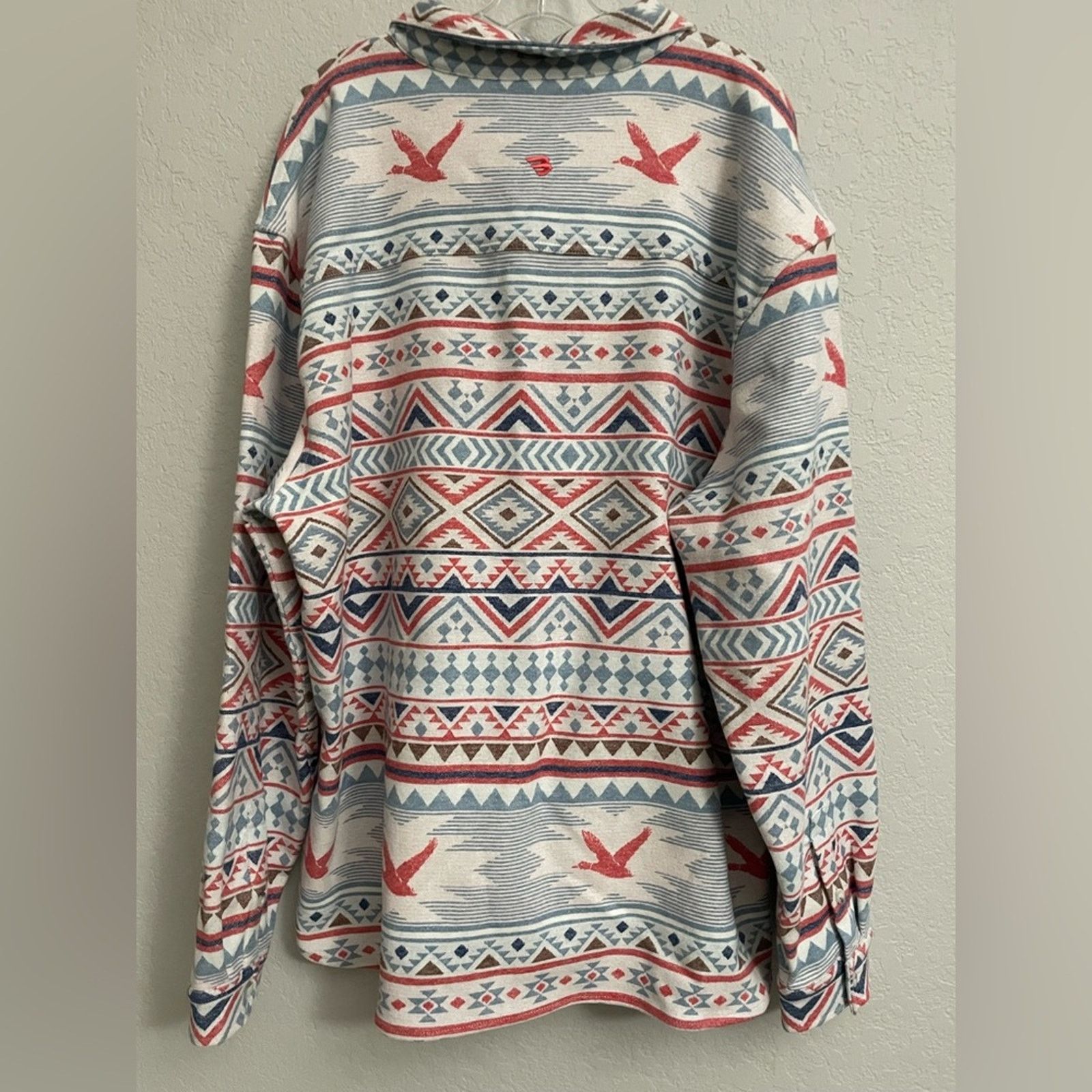 Other Burlebo Heavyweight Flannel Shirt Flying Duck Aztec Men 2XL Size US XXL / EU 58 / 5 - 7 Thumbnail
