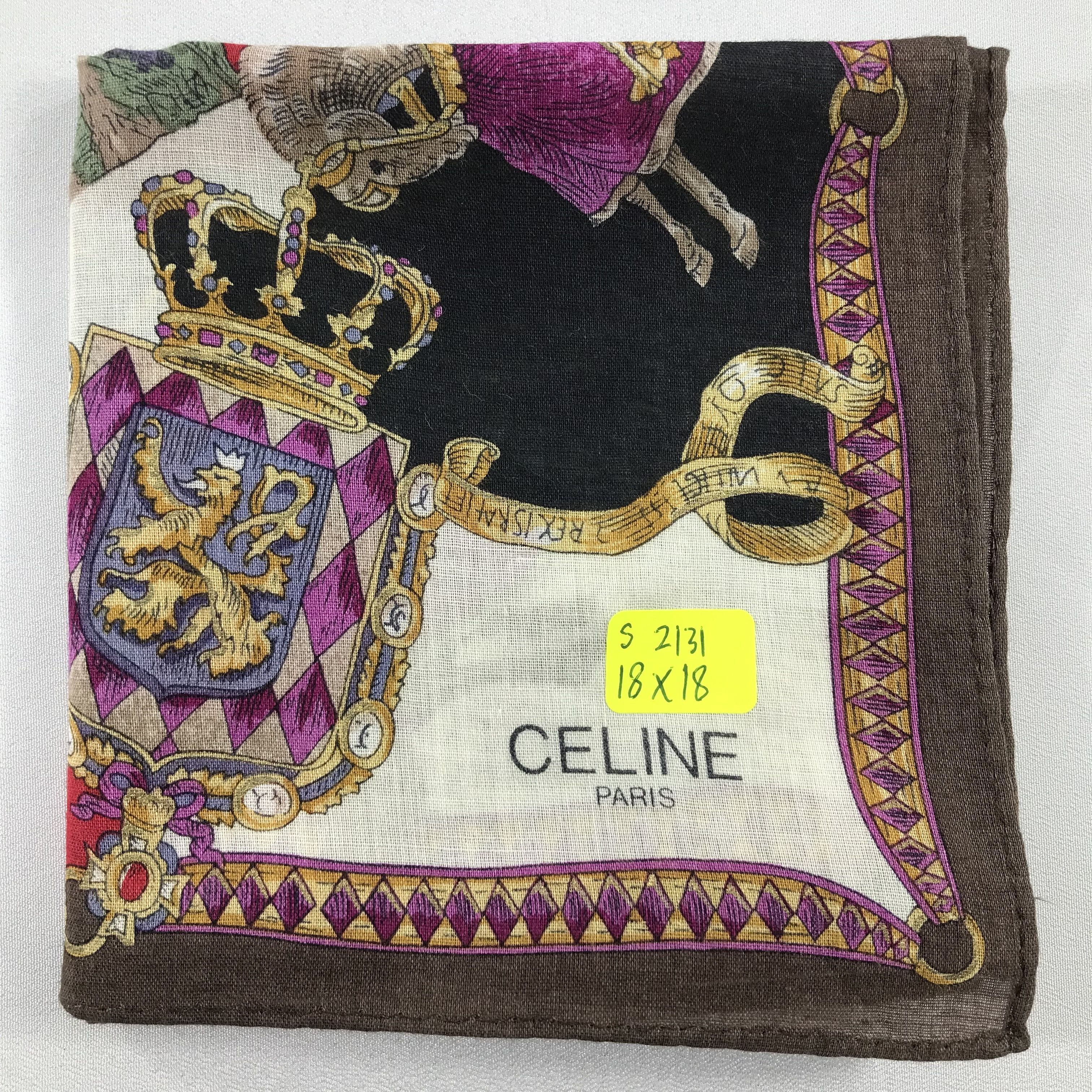 Celine × Vintage Celine Bandana / Handkerchief / Neckerchief - S2131 Size ONE SIZE - 5 Thumbnail