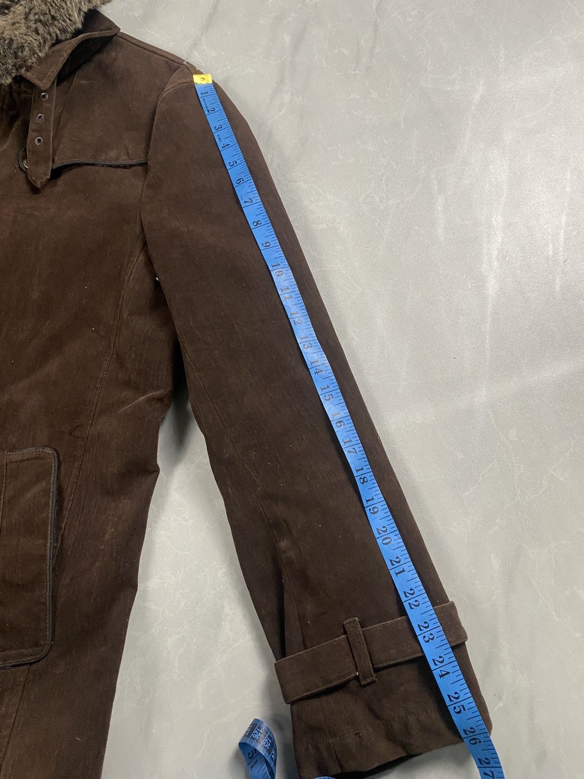 Pazzo Vintage Pazzo Denim Store Fur Collar Suede Long Jacket Size US M / EU 48-50 / 2 - 6 Thumbnail