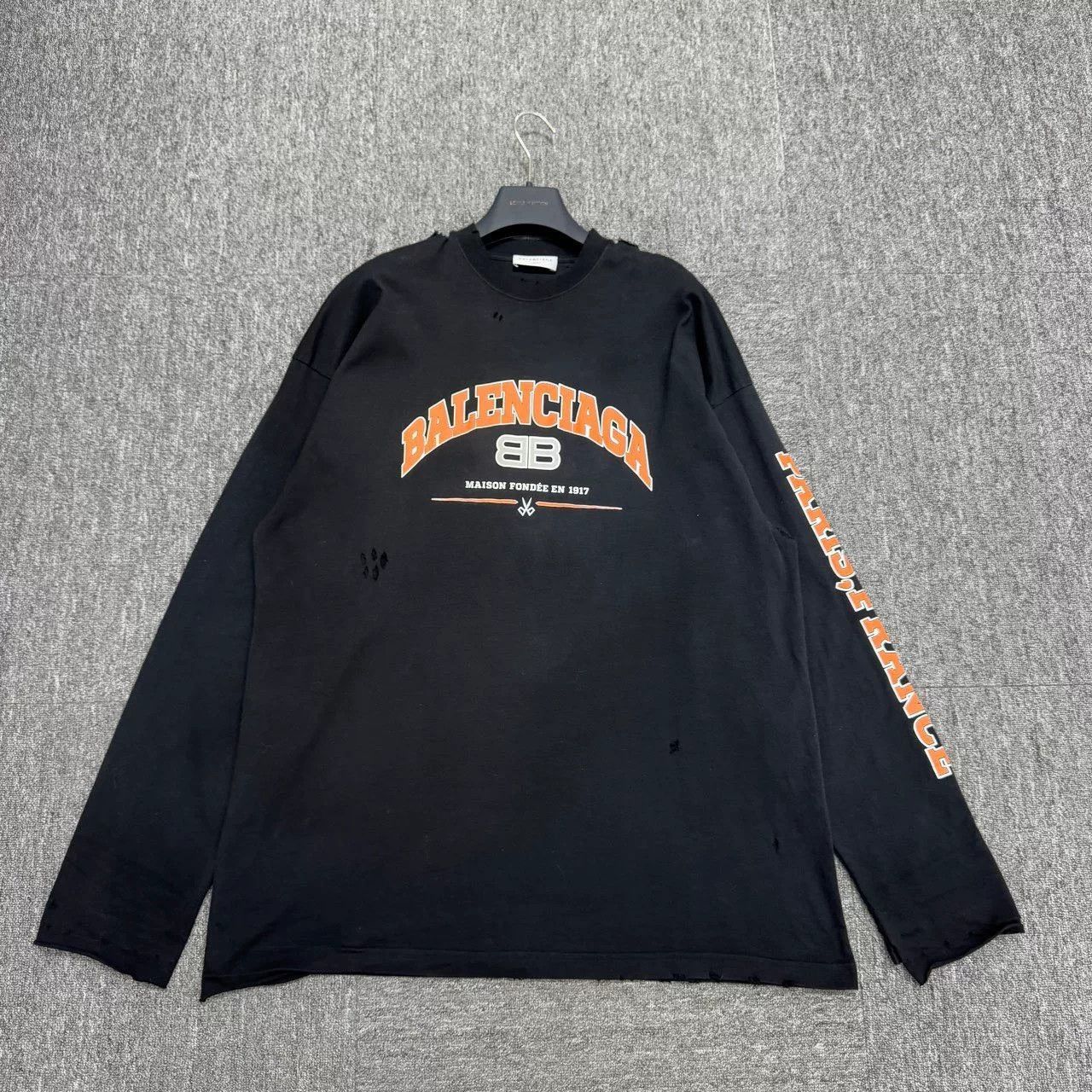 Balenciaga Balenciaga Distressed Long Sleeve Shirt. Size US L / EU 52-54 / 3 - 1 Thumbnail