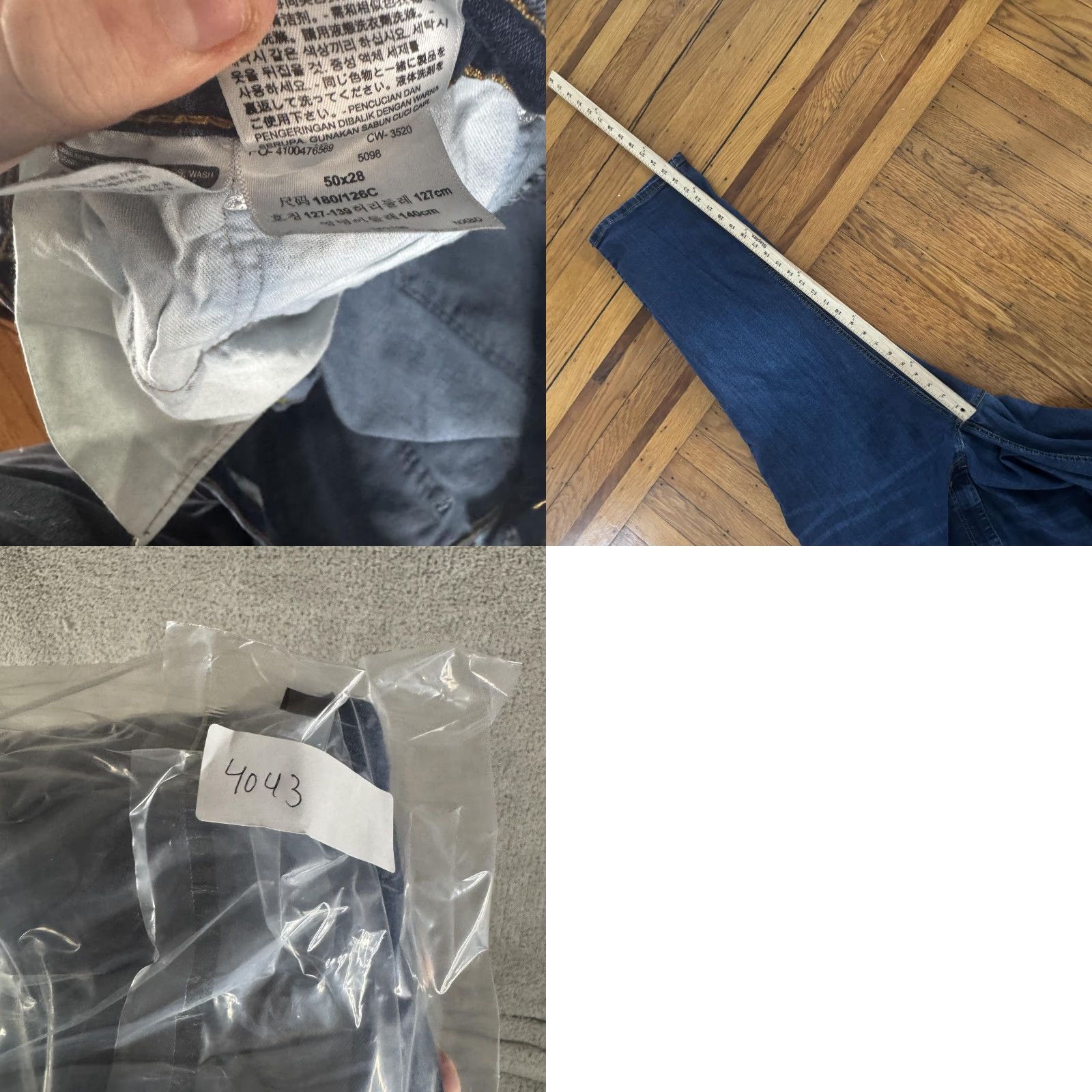 Levi's Levi's 541 Jeans Mens 50x28 Blue Athletic Tapered Denim Dark Wash Big & Tall Jeans Size US 34 / EU 50 - 9 Thumbnail