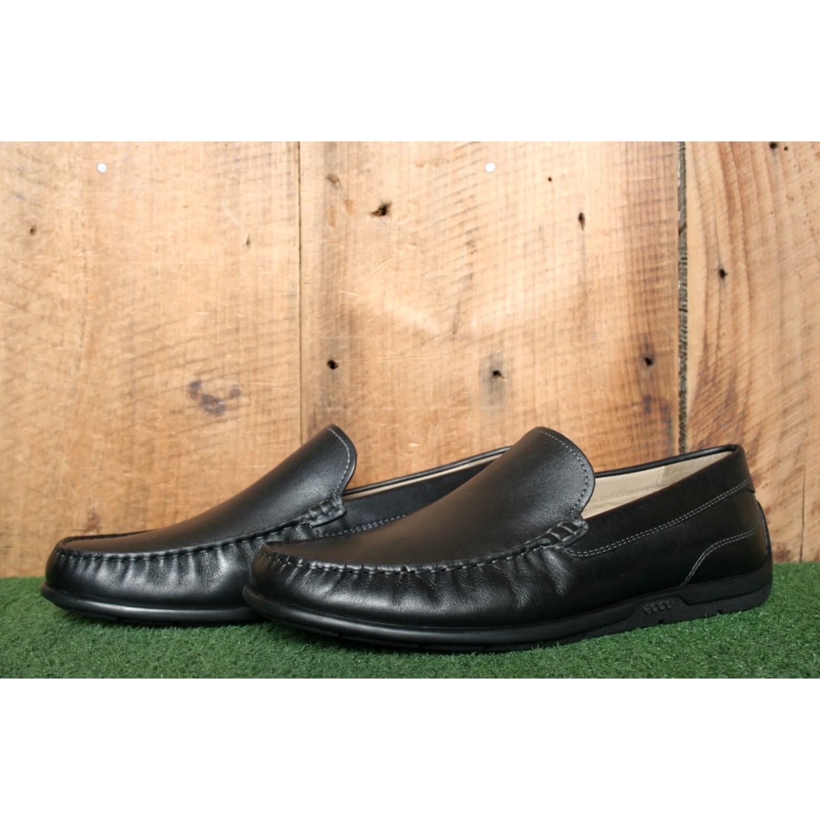 Ecco ECCO Classic Moc 2.0 Black Leather Loafers Men US 8-8.5 EU 42 Slip On Casual Size US 8.5 / EU 41-42 - 2 Thumbnail