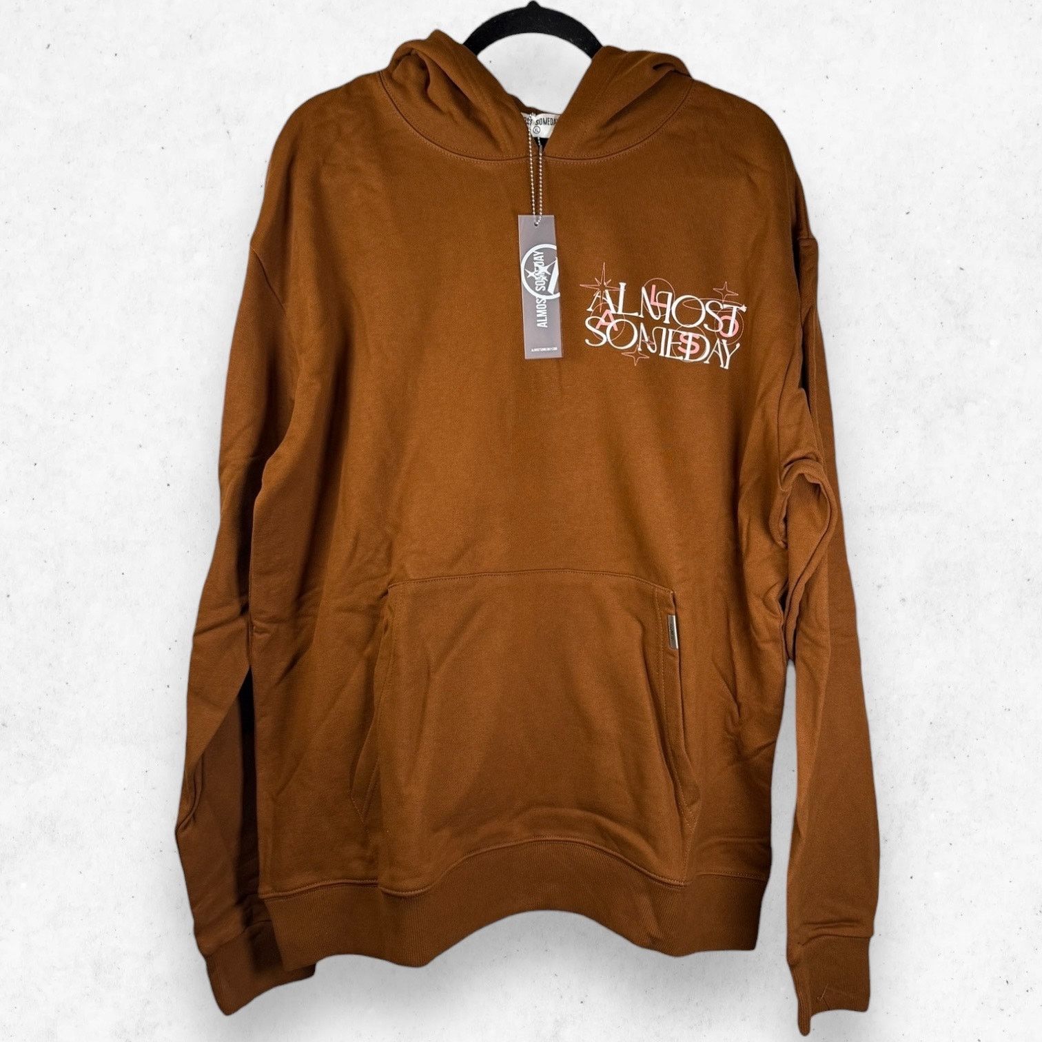 Other Almost Someday Brown Hoodie Men's XL 100% Cotton NWT Size US XL / EU 56 / 4 - 1 Thumbnail