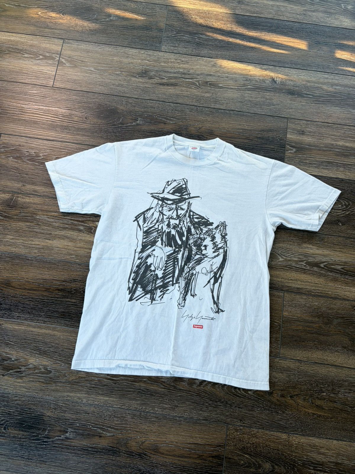 Supreme Supreme Yohji Yamamoto Scribble Portrait Tee FW20 White