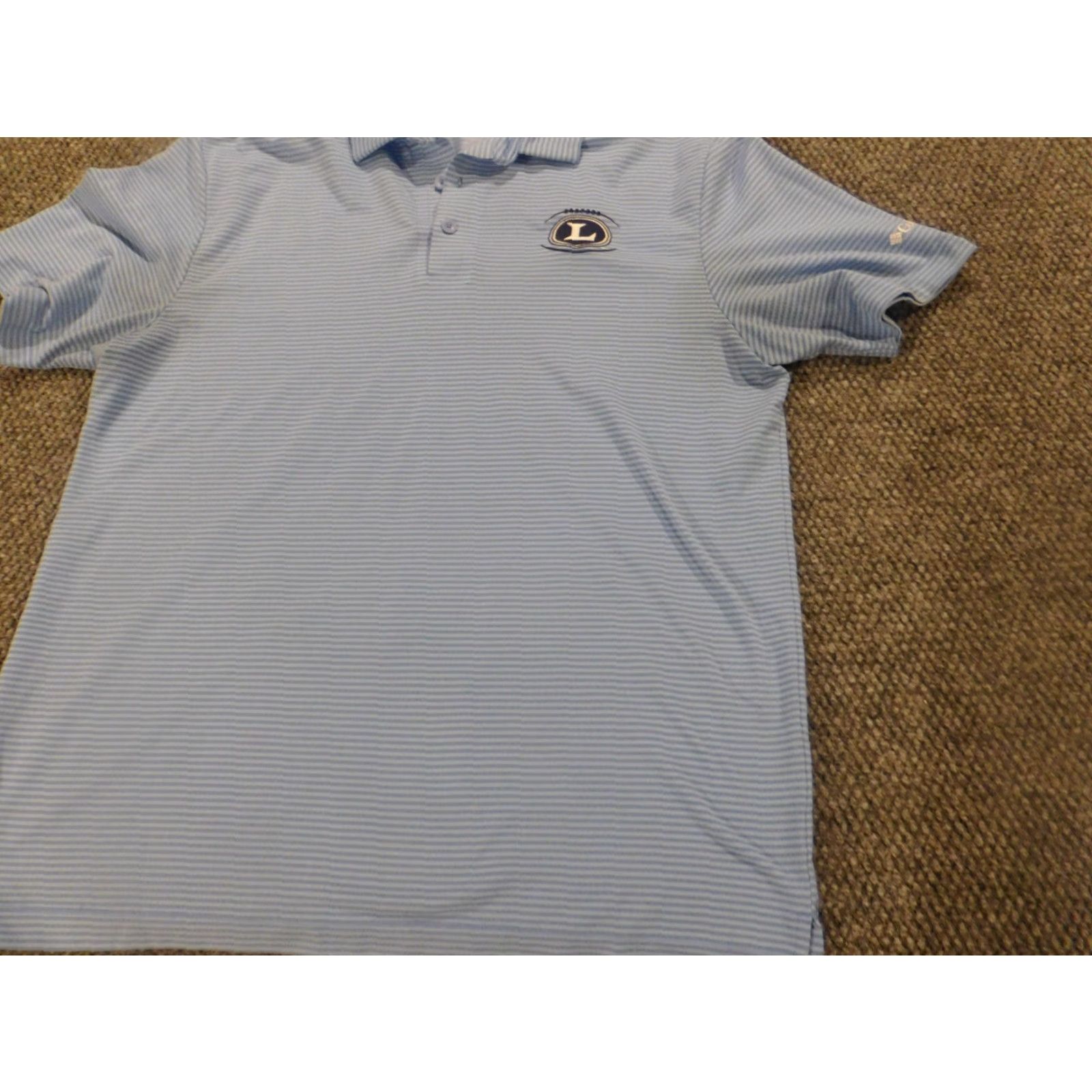 Vintage **Columbia Mens Blue Polo Large Striped Stretch Button** User: **Columbia Mens Blue Polo Large Striped Stretch Button** Size US L / EU 52-54 / 3 - 3 Thumbnail