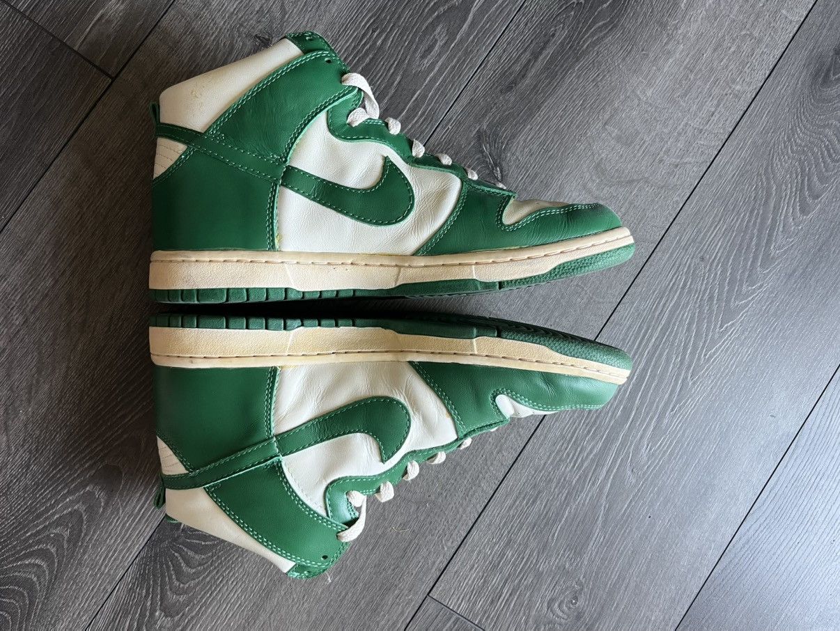 Nike Dunk High Vntg Sail | Pine Green-Natural 2008 Size US 11 / EU 44 - 6 Thumbnail