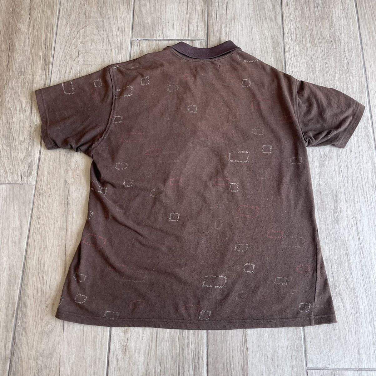 Undercover SS2003 'Scab' Stitch Quarter Zip Polo Shirt Size US L / EU 52-54 / 3 - 3 Thumbnail