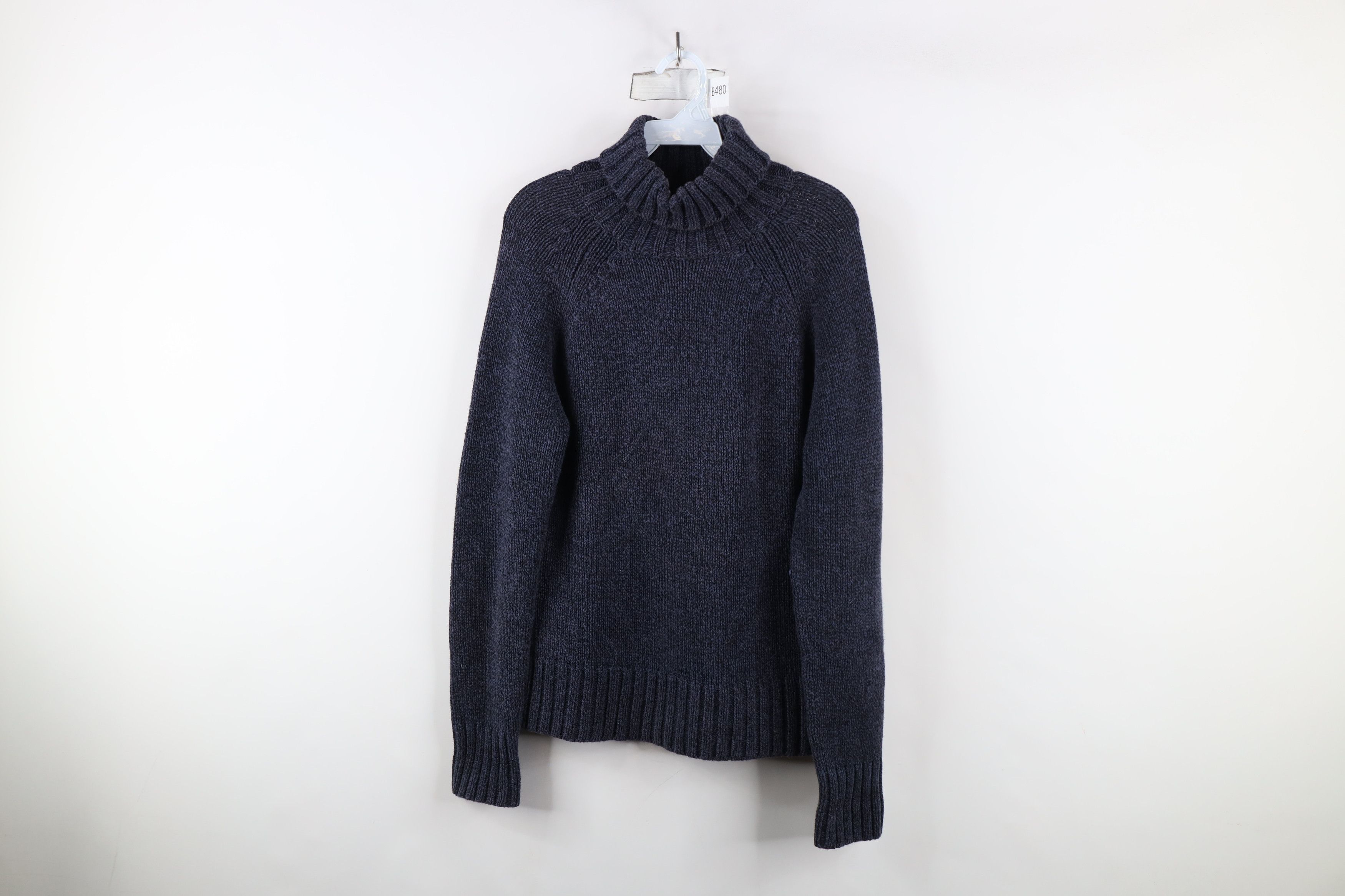 Gap × Vintage Vintage 90s Y2K Gap Cotton Turtleneck Sweater Heather Blue Size L / US 10 / IT 46 - 1 Thumbnail