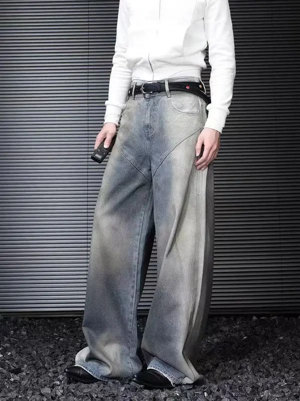 Japanese Brand VIBE Retro washed wasteland style baggy jeans Size US 31 - 2 Thumbnail