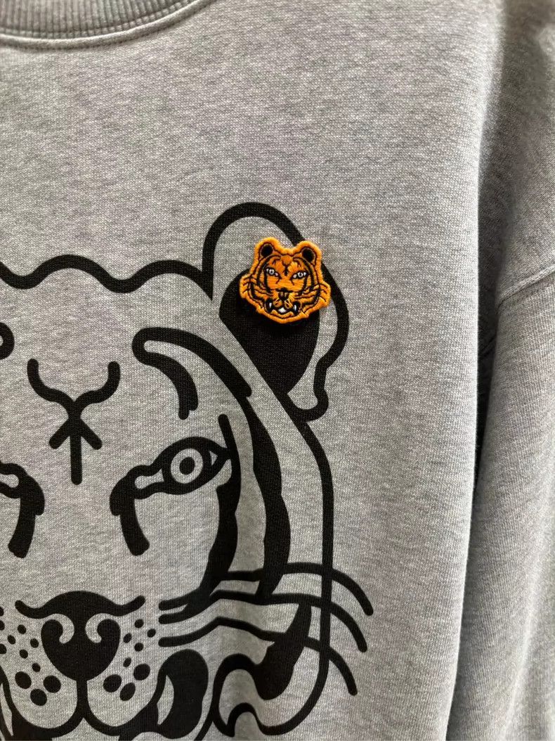 Kenzo KENZO Gray tiger head embroidery hoodie Size US S / EU 44-46 / 1 - 5 Thumbnail