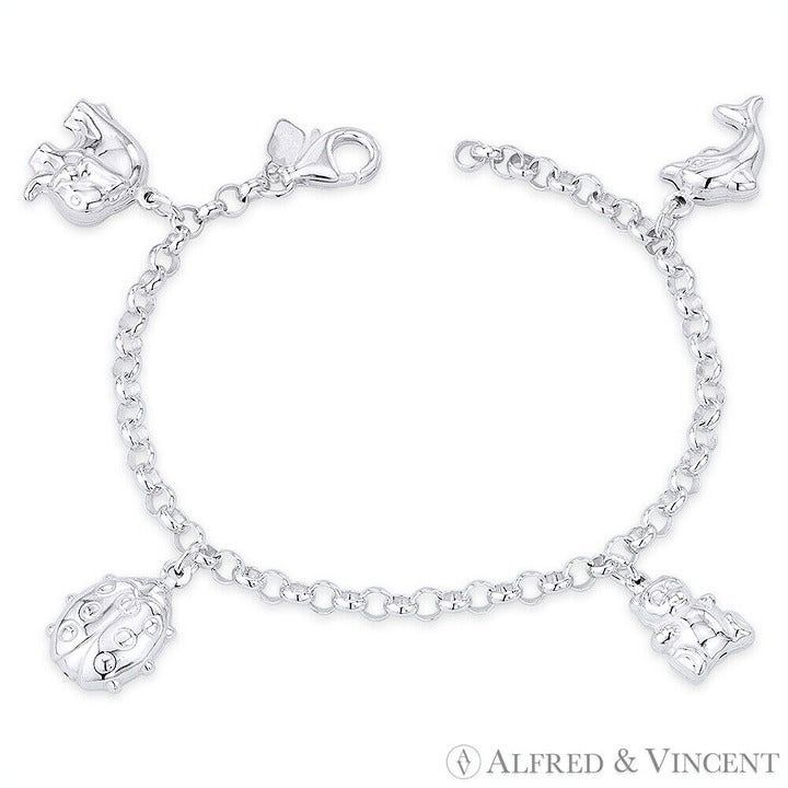 Other Elephant, Ladybug, Teddy Bear, Dolphin Charm Bracelet Size ONE SIZE - 1 Preview