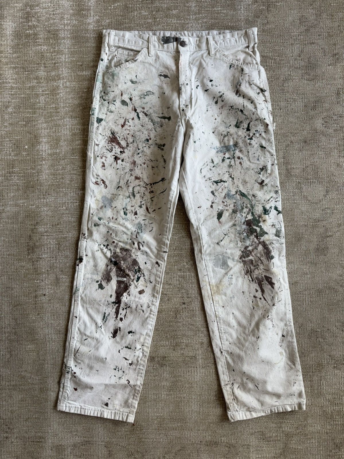 Dickies Whit paint splatter Dickies workwear carpenter pants 34 x 34 Size US 34 / EU 50 - 5 Thumbnail