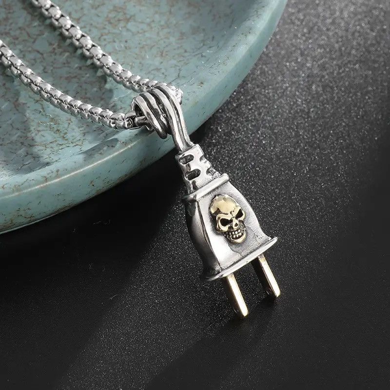 Jewelry × Vintage Skull Pendant Trendy Rock Sweater Chain Pendant Size ONE SIZE - 3 Thumbnail