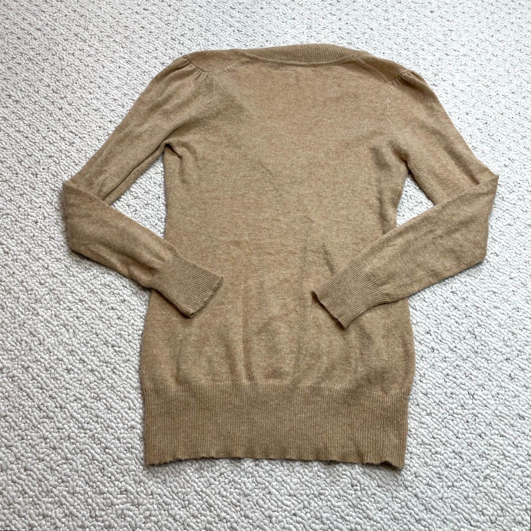 Bcbgmaxazria VINTAGE BCBGMAXAZRIA Pullover Sweater Womens Small Brown Knit Long Sleeve Solid Ladies Size S / US 4 / IT 40 - 8 Thumbnail