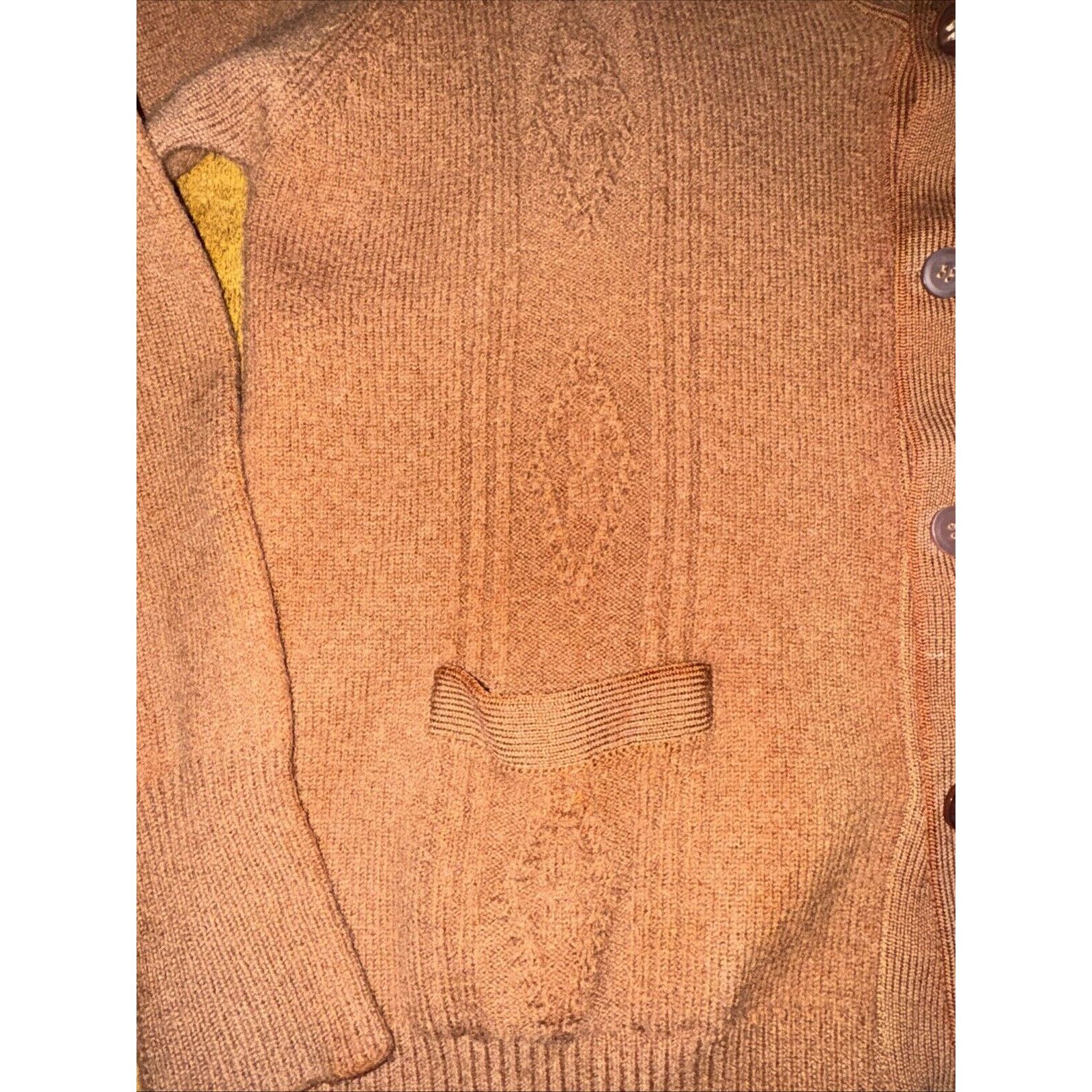 American Apparel × Vintage Women’s Brown Cardigan Sweater Brown 19x23 Medium Size M / US 6-8 / IT 42-44 - 3 Thumbnail