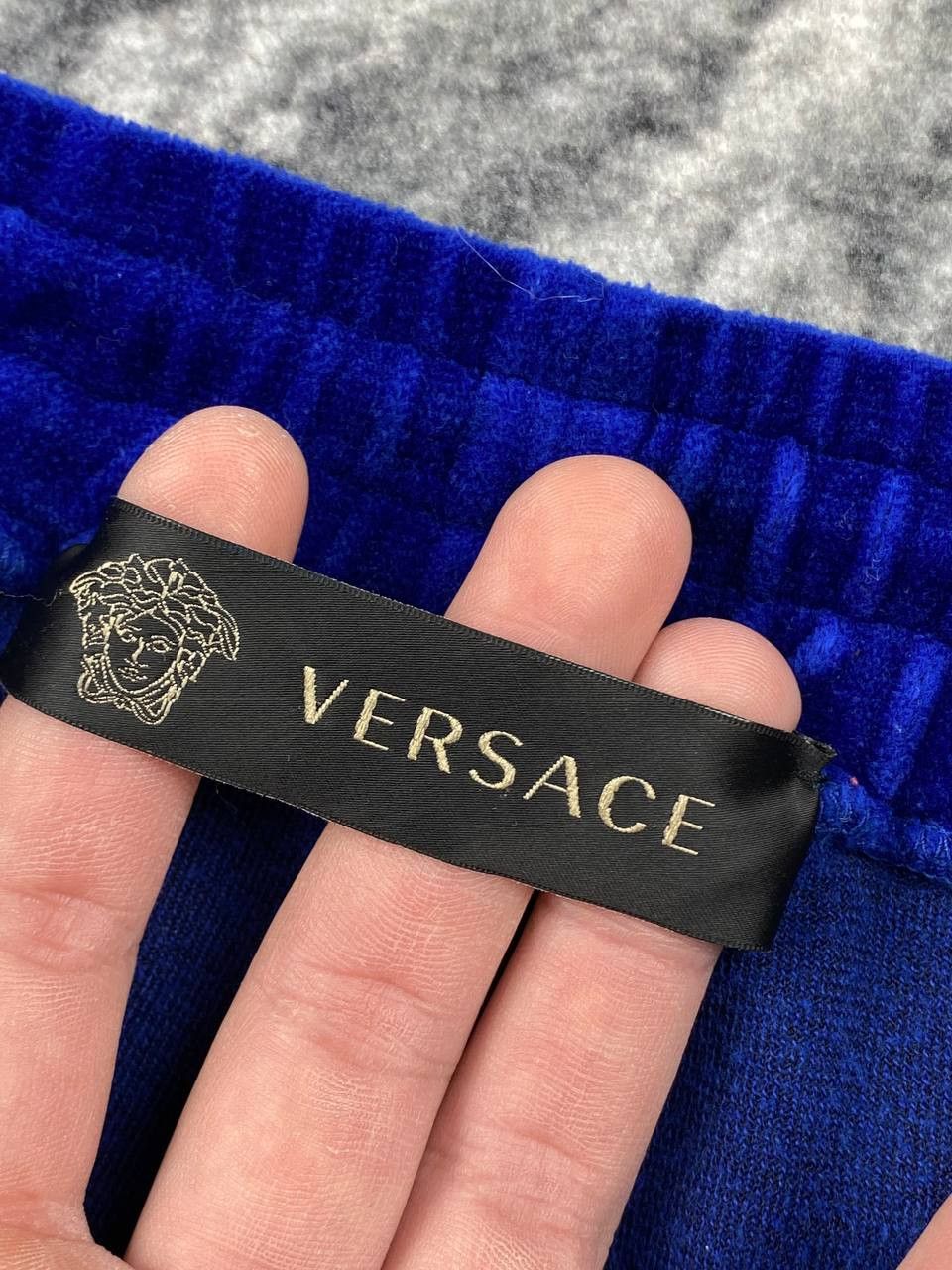 Versace Versace Medusa Logo Velour Sweatpants Women Size S Blue Size 28" / US 6 / IT 42 - 5 Thumbnail