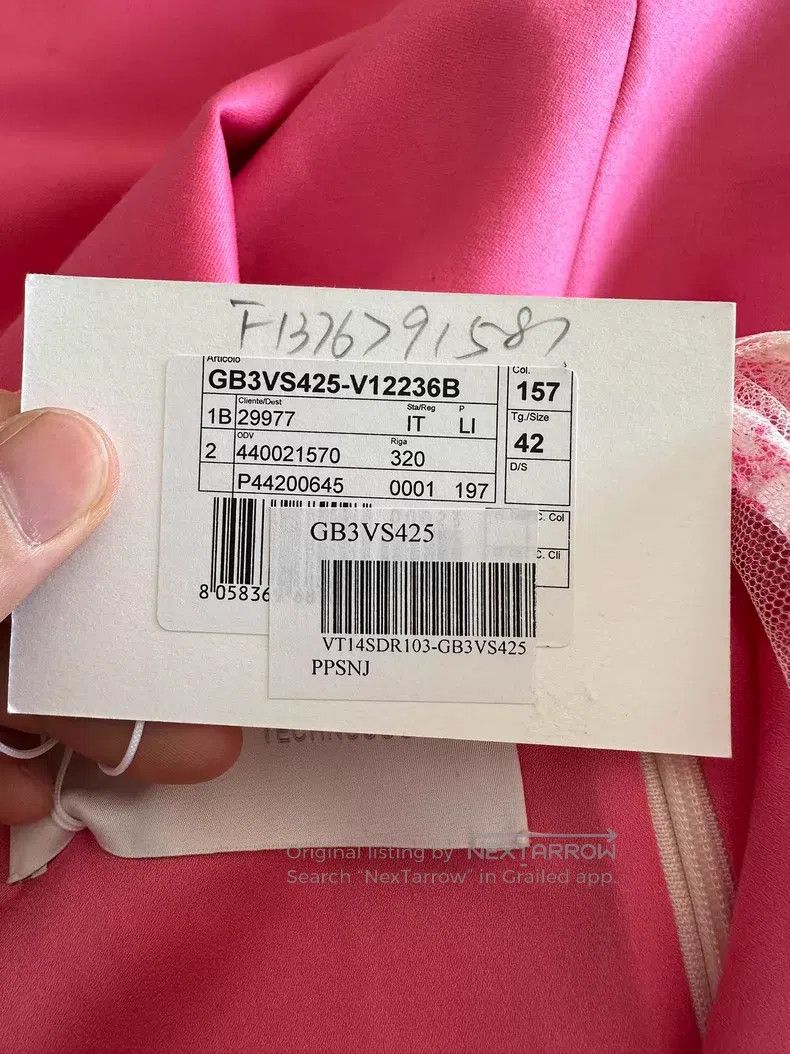Valentino Valentino Pink lace women's dress Size L / US 10 / IT 46 - 6 Thumbnail