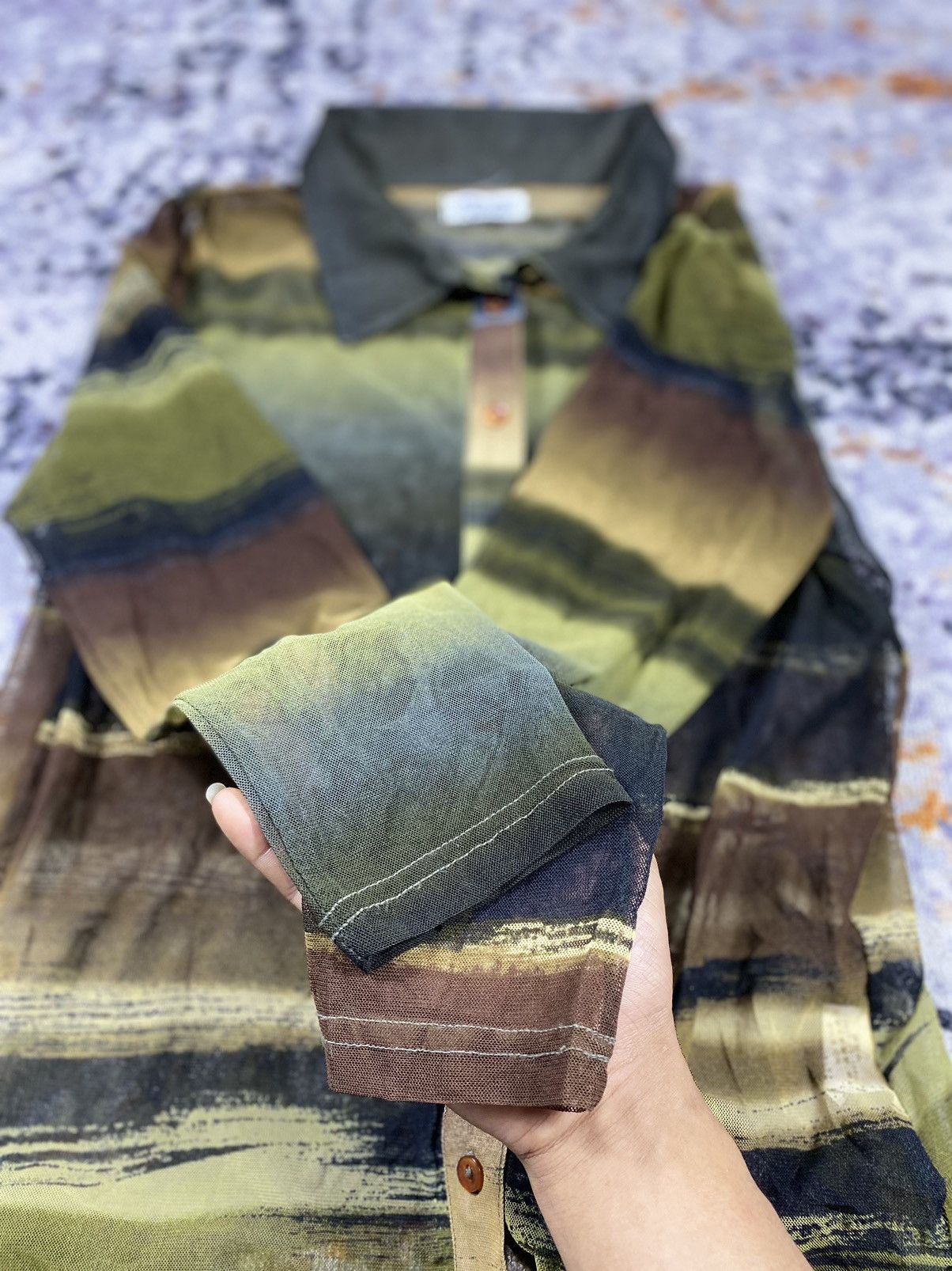 Japanese Brand VINTAGE PAVONE MESH ART SHIRT GHOTICPUNK STYLE Size M / US 6-8 / IT 42-44 - 3 Thumbnail
