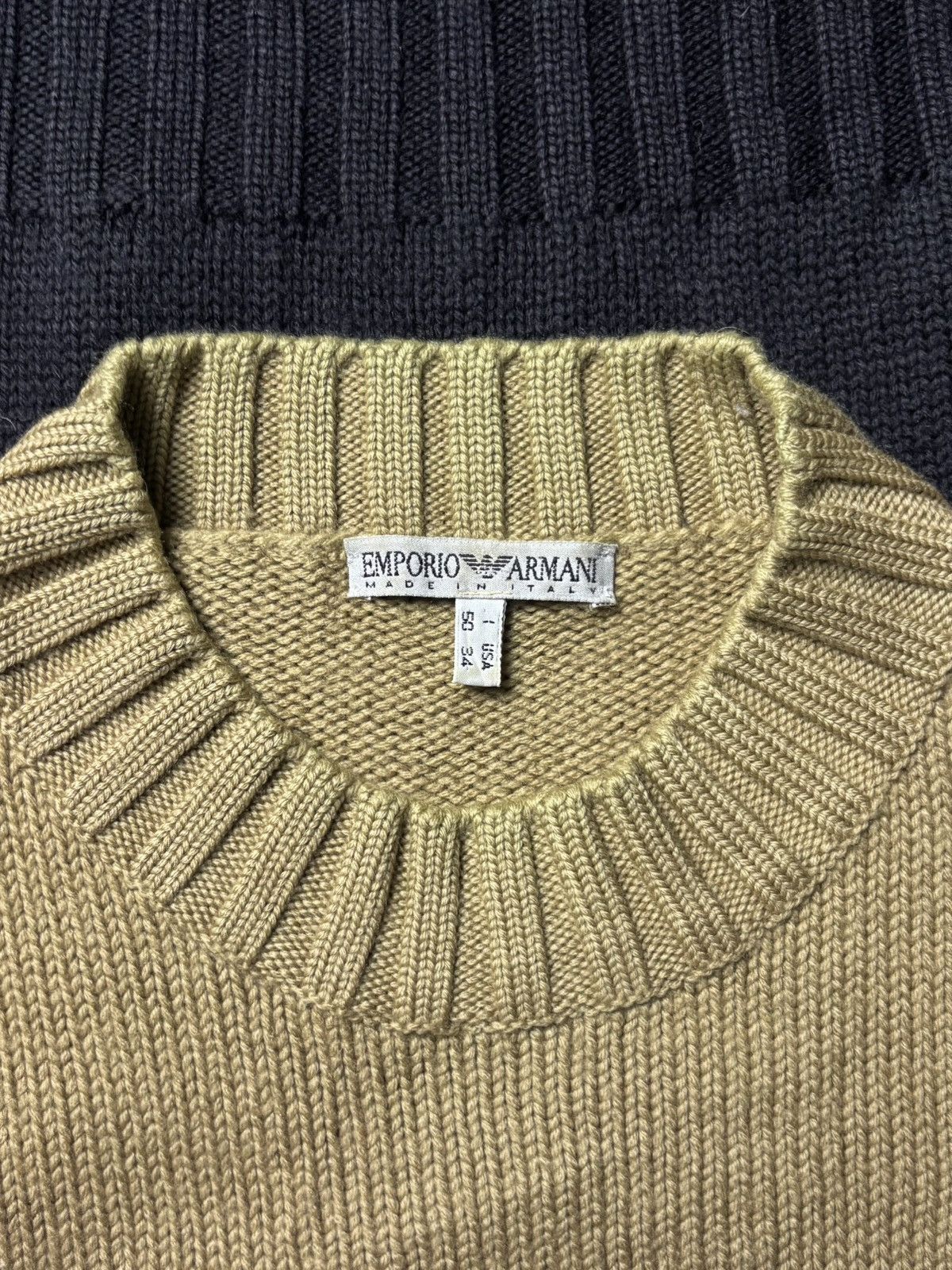 Emporio Armani 1990s Emporio Armani Eagle Knitwear Size US L / EU 52-54 / 3 - 4 Thumbnail
