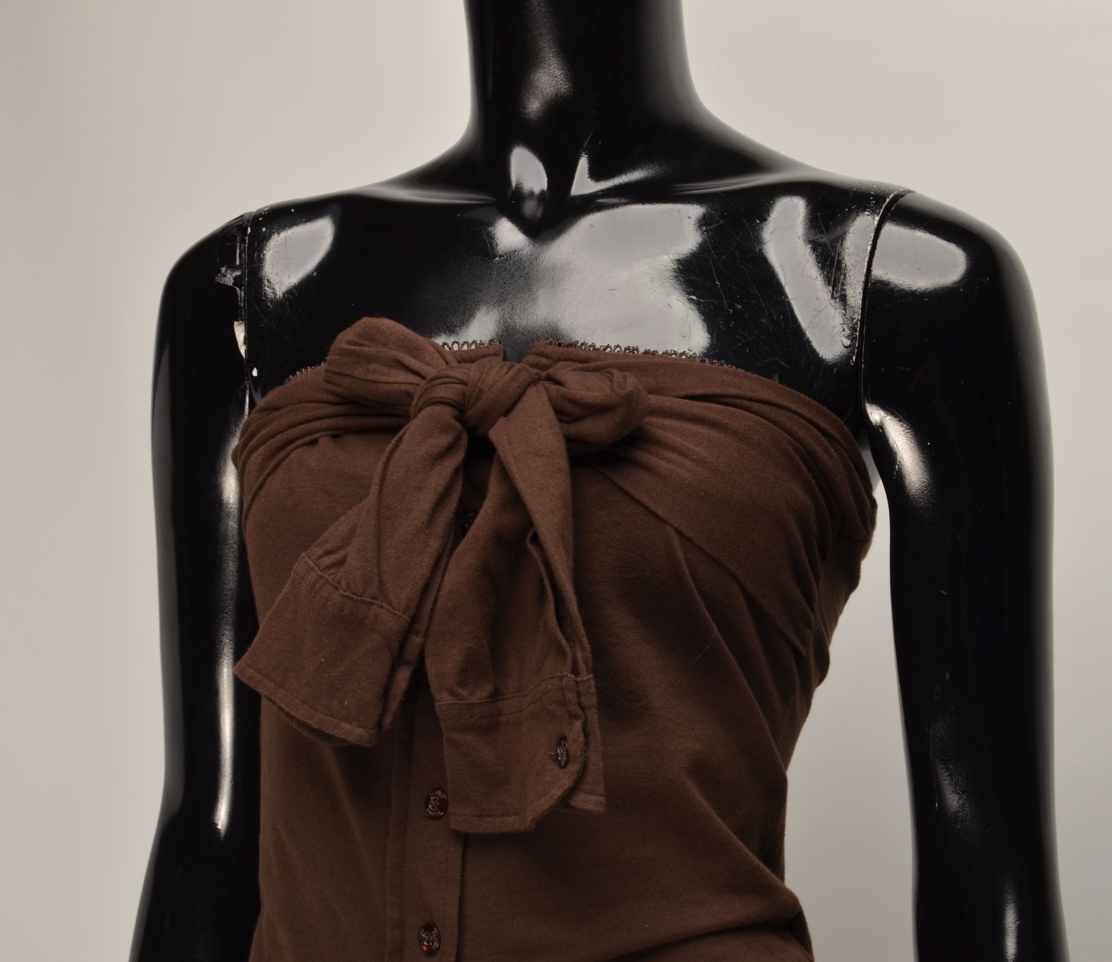 Other Y2K Plums Coquette Tube Top with Tie-Up Faux Sleeves Size S / US 4 / IT 40 - 2 Thumbnail