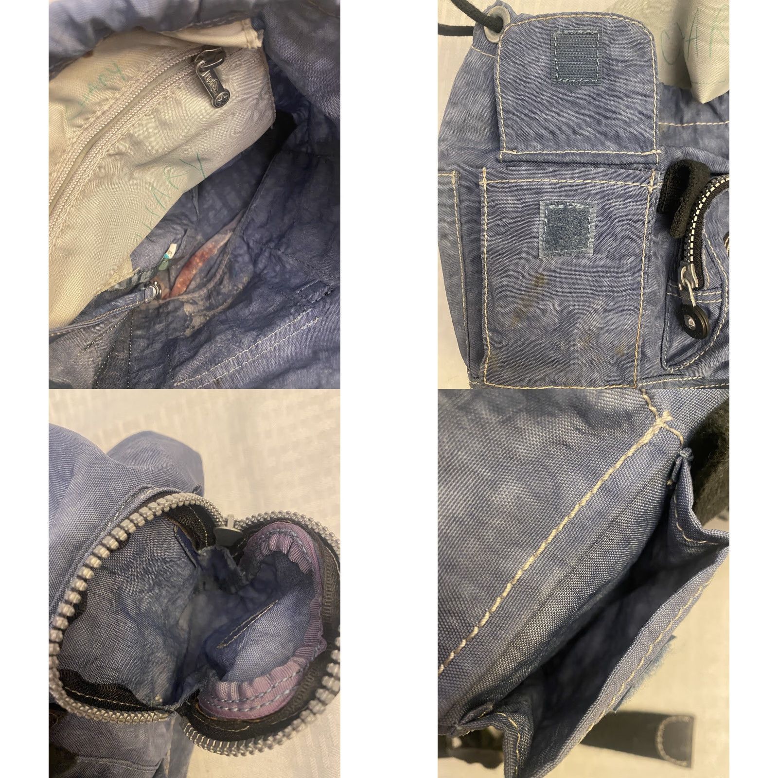Vintage Kipling Lovebug Travel Small Mini Bag Backpack Blue Size ONE SIZE - 9 Thumbnail