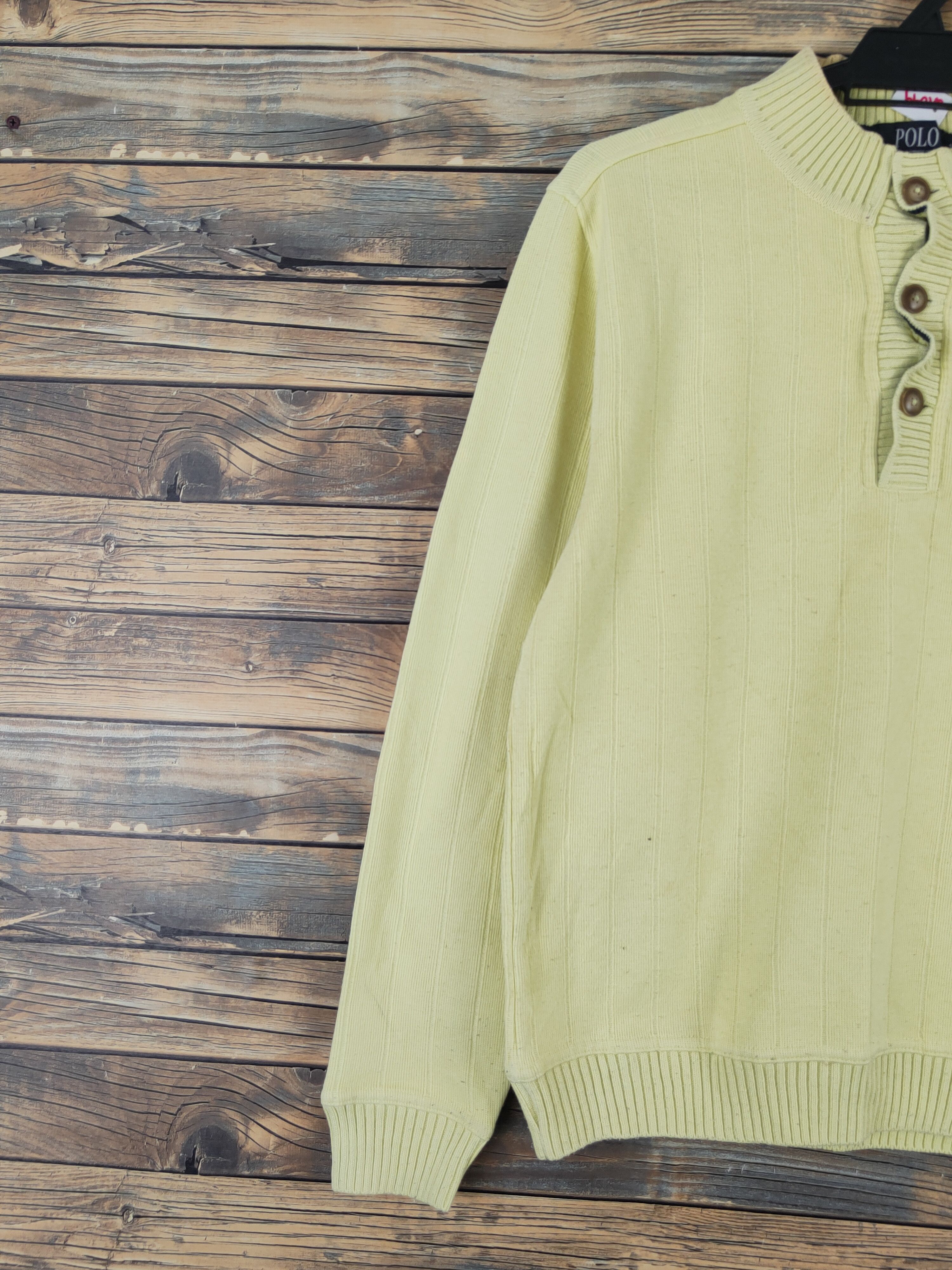 Homespun Knitwear × Japanese Brand × Vintage Polo Yellow Knitwear Sweatshirts #W1099 Size US M / EU 48-50 / 2 - 3 Thumbnail