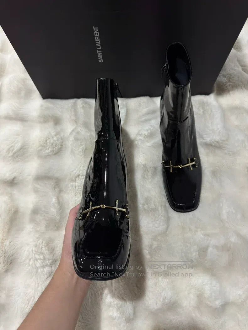 Saint Laurent Paris Saint Laurent Paris Black and Gold Men's Boots Size US 9 / EU 42 - 7 Thumbnail