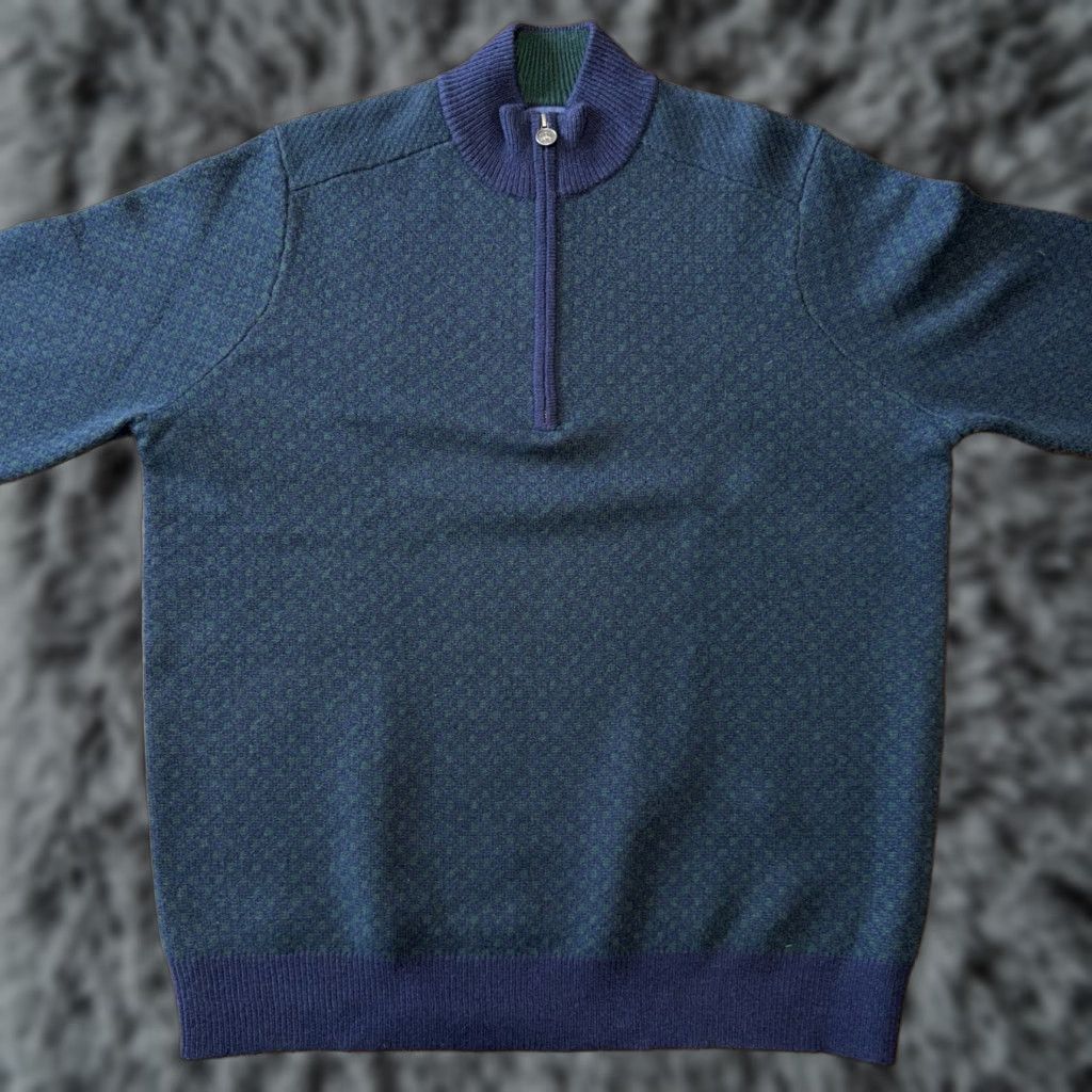 Brooks Brothers Brooks Brothers Nordic Merino Wool 1/4 Zip Pullover Sweater Navy Green Men’s XXL Men Sweater Size US XXL / EU 58 / 5 - 1 Thumbnail