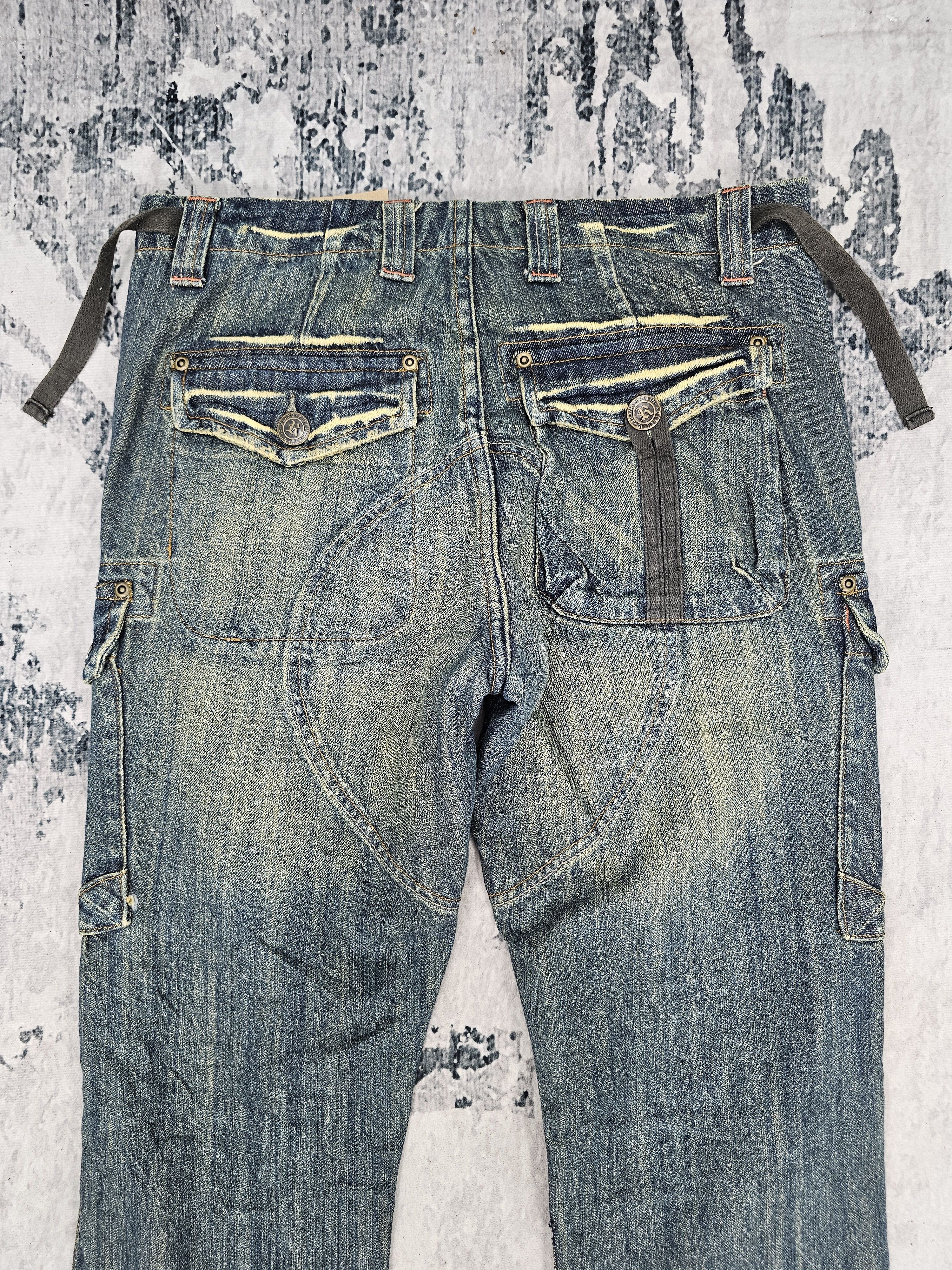 Japanese Brand ROLLIN Multi Bush Pocket Punk Bondage Design Jeans JB0314 Size US 32 / EU 48 - 6 Thumbnail