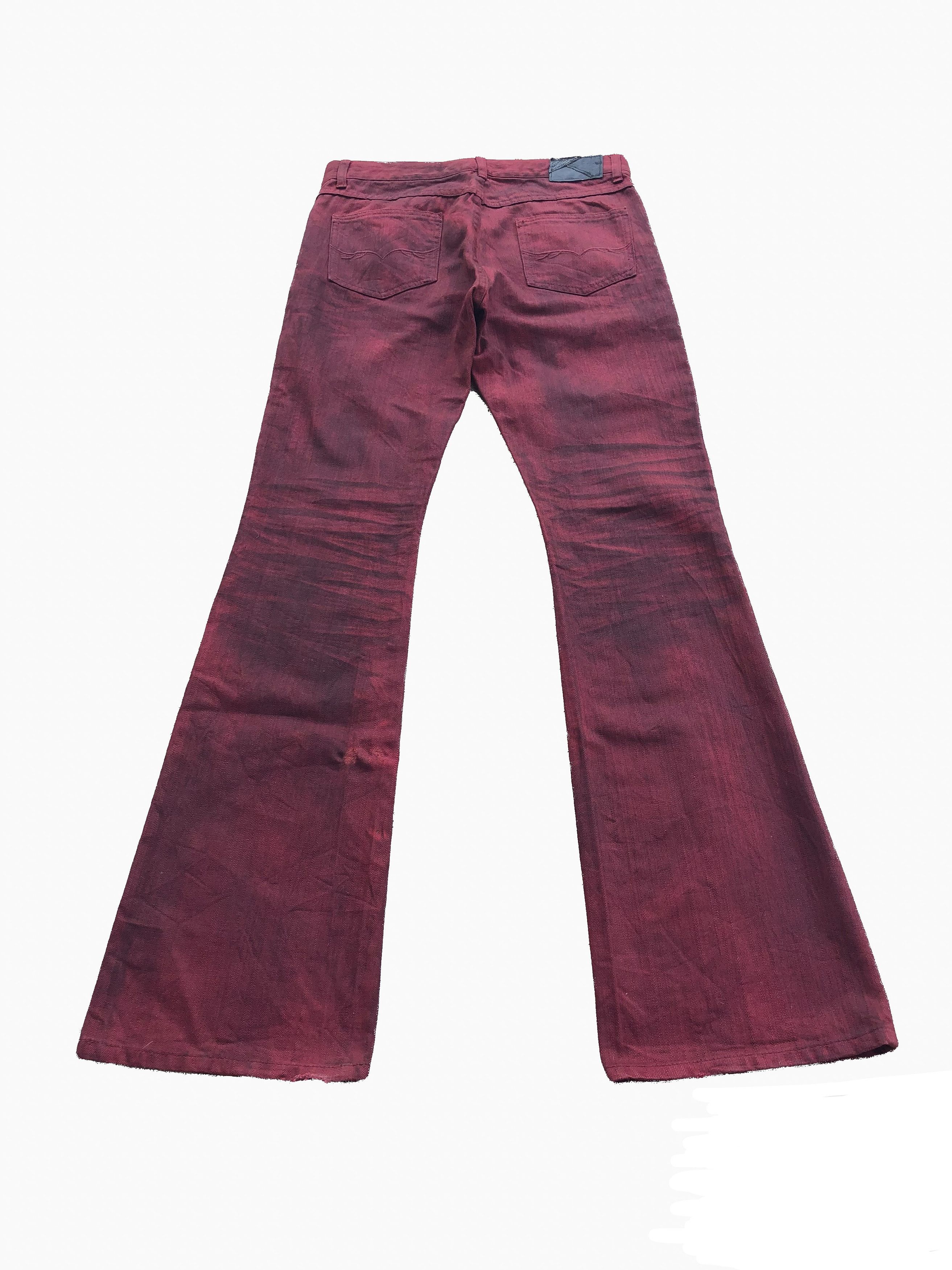 GOSTAR DE FUGA × If Six Was Nine × Le Grande Bleu (L.G.B.) Gostar de fuga Red Clawmark flared denim Size US 30 / EU 46 - 2 Thumbnail