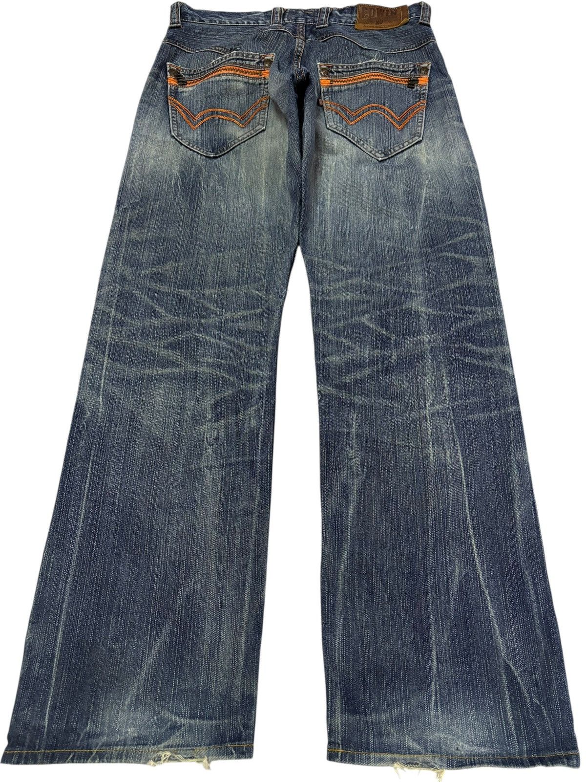 Edwin Vtg Edwin XV Japan Distressed Jeans Size US 31 - 2 Thumbnail
