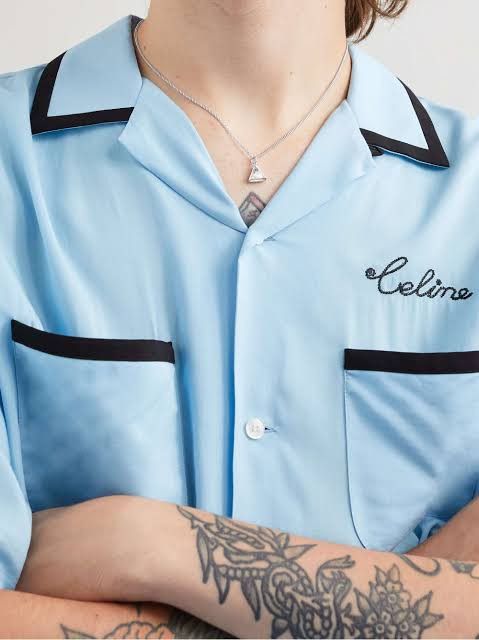 Celine × Hedi Slimane SS22 Loose Bowling Shirt Summer Hawaiian